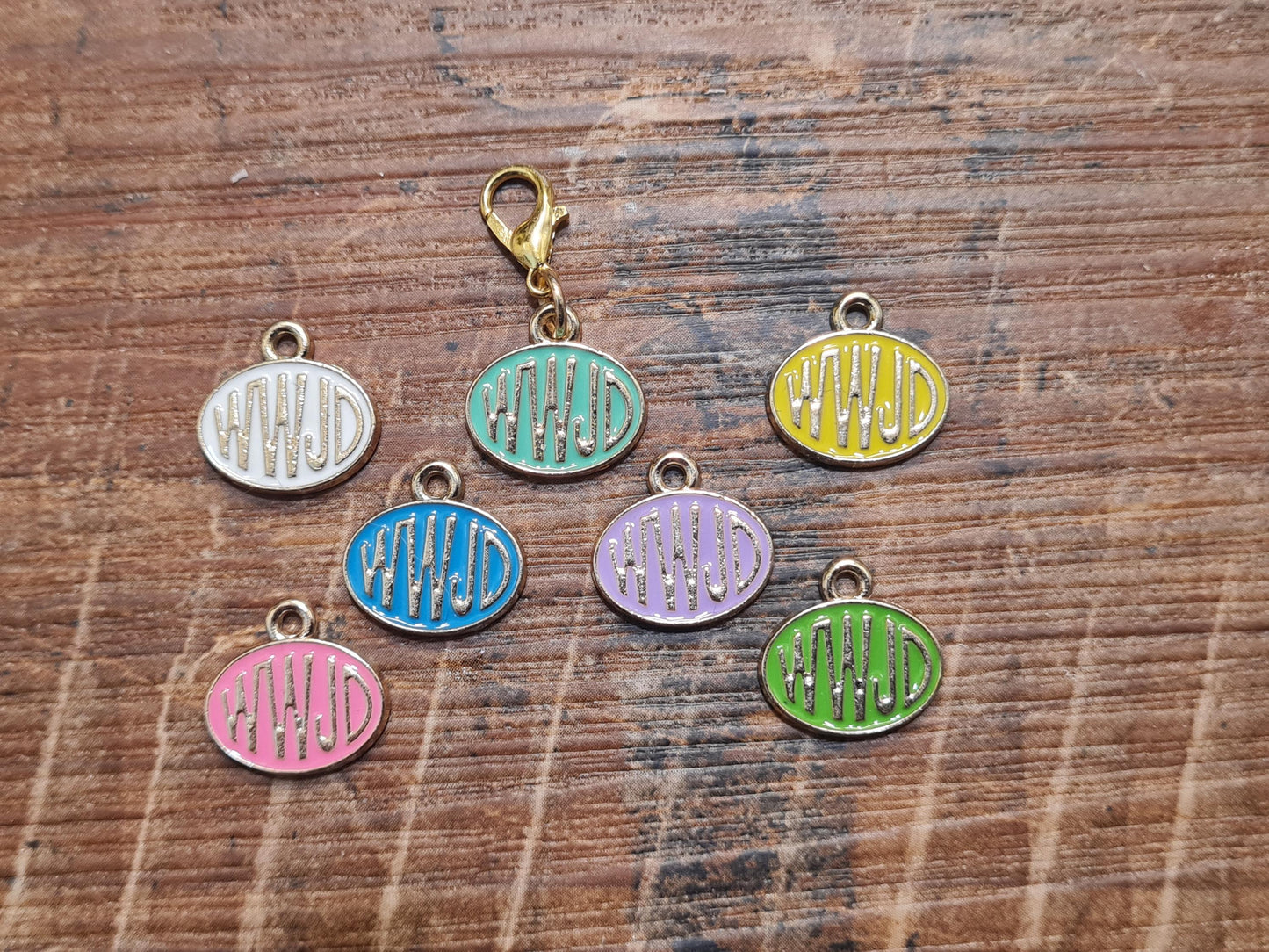WWJD Badge Charm ~ ID Badge Reel Charm ~ Custom Made Charms ~ Badge Buddy ~ Badge Accessories ~ What Would Jesus Do Charm ~ WWJD Charm