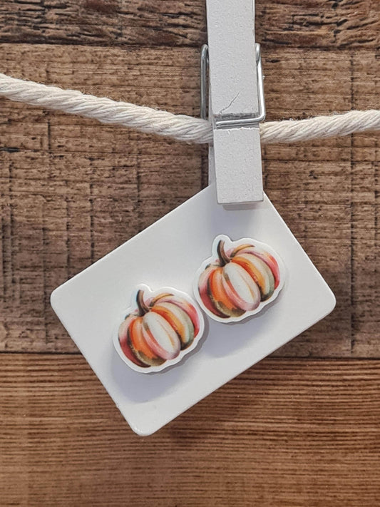 Pumpkin Earrings ~ Fall Pumpkins Earrings ~ Fall Earrings ~ Post Earrings ~ Post Earrings ~ Stacked Pumpkins ~ Happy Fall Y'all