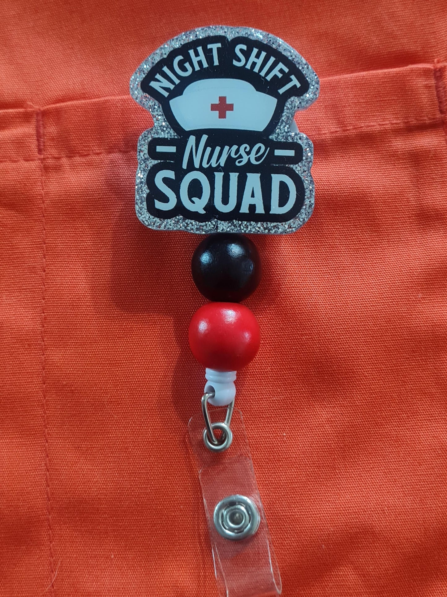 Night Shift Nurse Squad Badge Reel ~ ID Badge Reel ~Health Care Badge Reel ~ Medical Badge Reel ~ RN Badge Reel ~ Third Shift Nurse Badge
