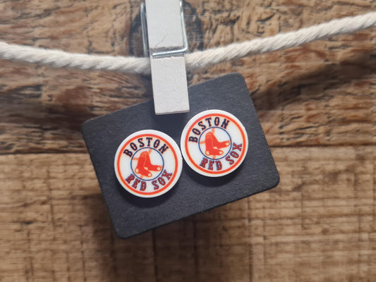 Red Sox Baseball Earrings ~ Sox Earrings ~ Baseball Earrings ~ Post Earrings ~ Boston Red Sox Earrings ~ Post Earrings ~ Baseball Fan