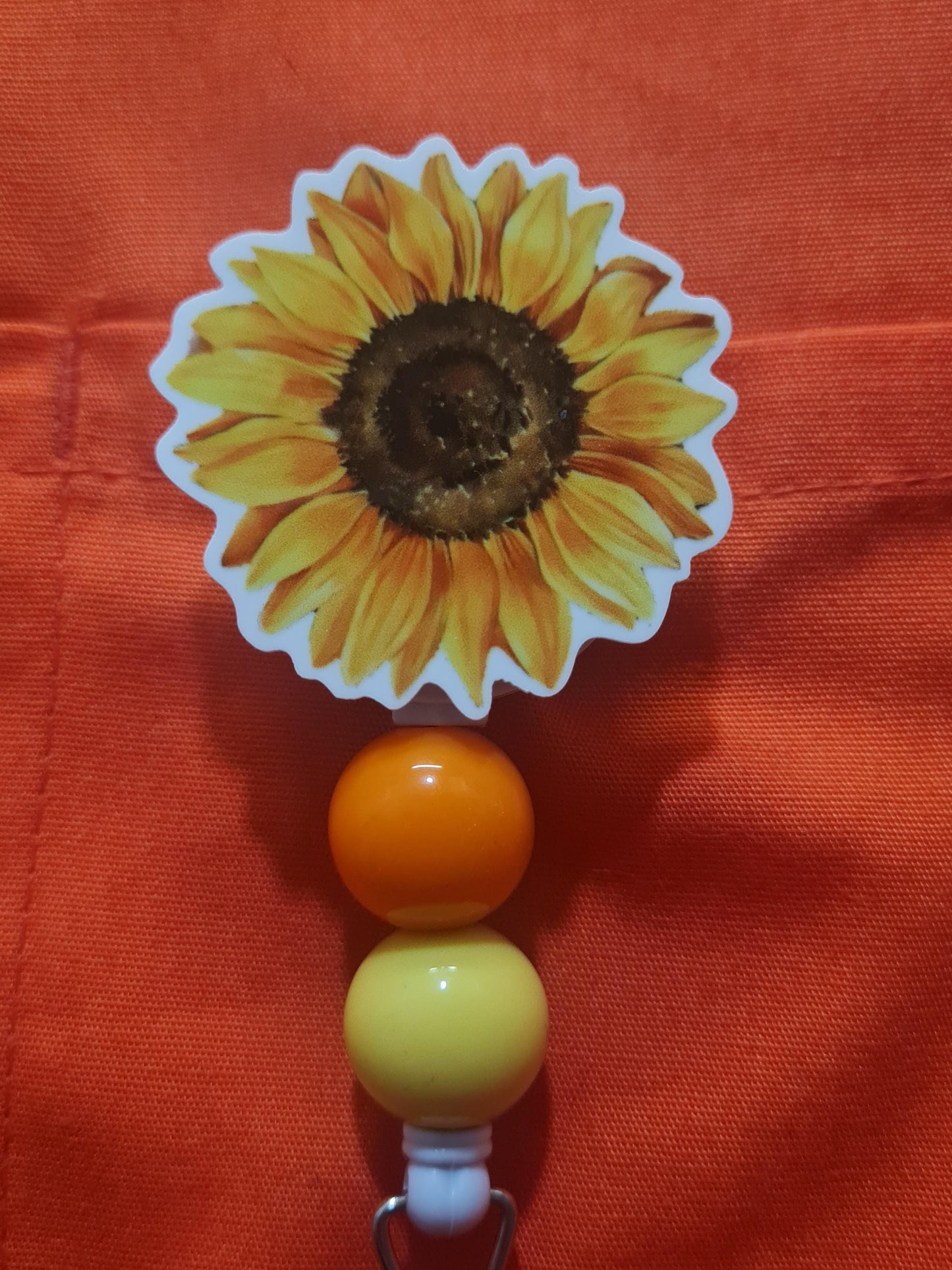 Sunflower Badge Reel ~ ID Badge Reel ~Health Care Badge Reel ~ Work Badge~ Medical Badge Reel ~ RN Badge Reel ~ Nurse Badge Reel ~ Sunflower