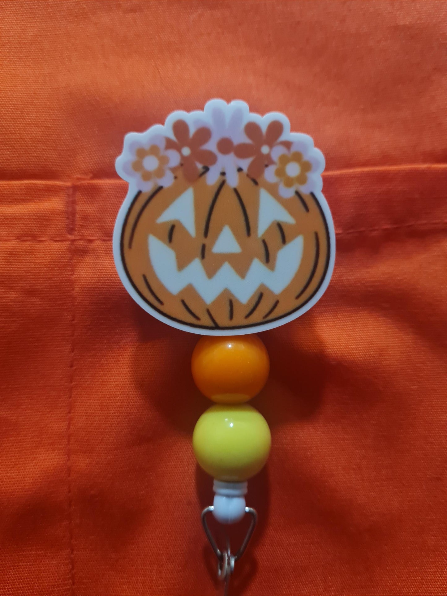 Halloween Badge Reel ~ Health Care Badge Reel ~  Medical Badge Reel ~ RN Badge Reel ~ Nurse Badge Reel ~ Pumpkin Badge Reel ~ Pumpkin Bucket