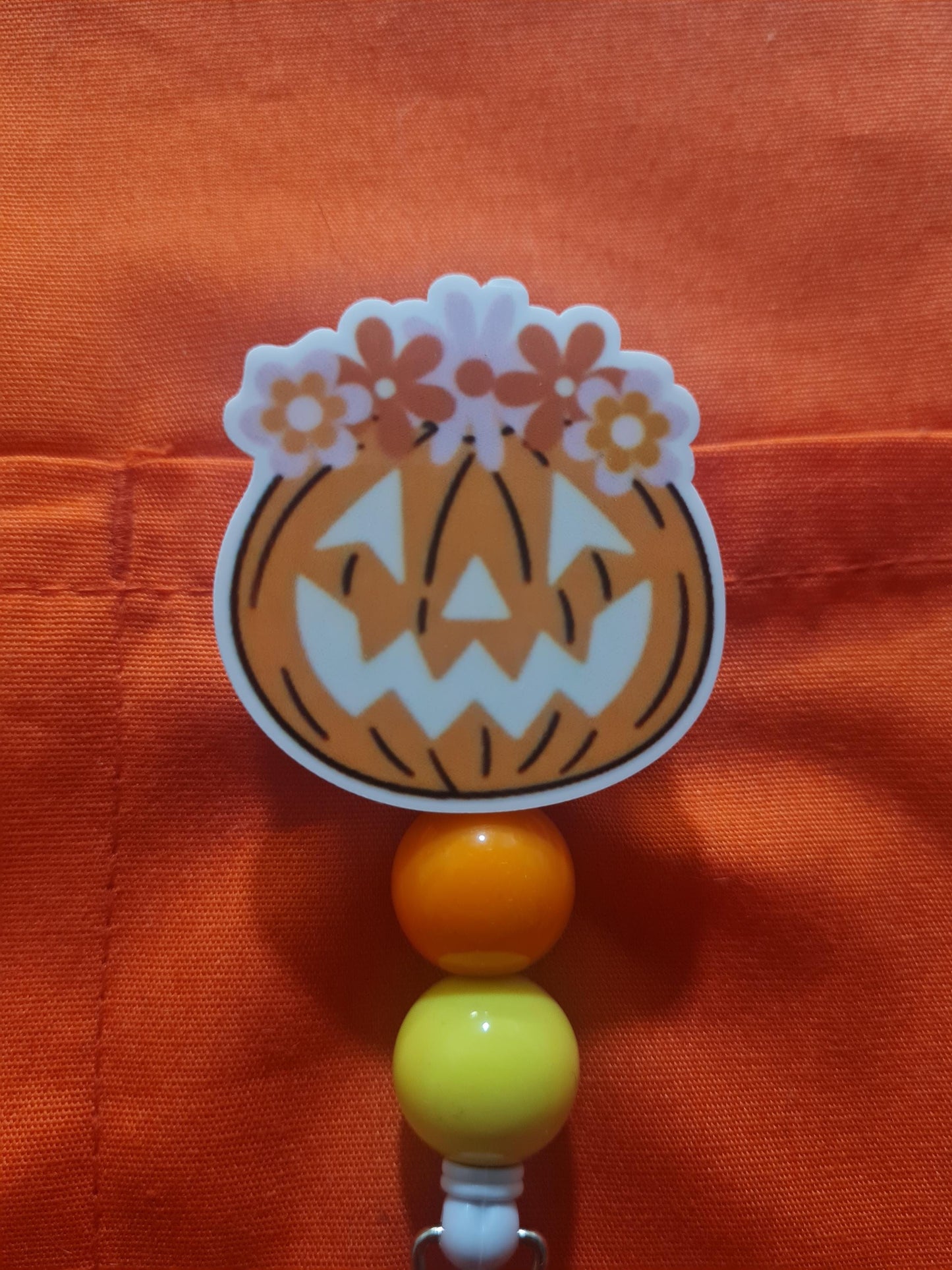 Halloween Badge Reel ~ Health Care Badge Reel ~  Medical Badge Reel ~ RN Badge Reel ~ Nurse Badge Reel ~ Pumpkin Badge Reel ~ Pumpkin Bucket