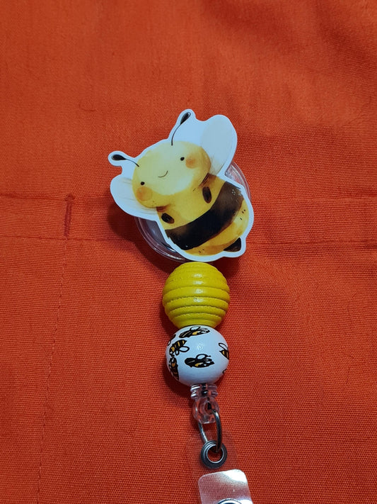 Busy Bee Badge Reel ~ ID Badge Reel ~Health Care Badge Reel ~ Work Badge~ Medical Badge Reel ~ RN Badge Reel ~ Nurse Badge Reel ~ Honey Bee