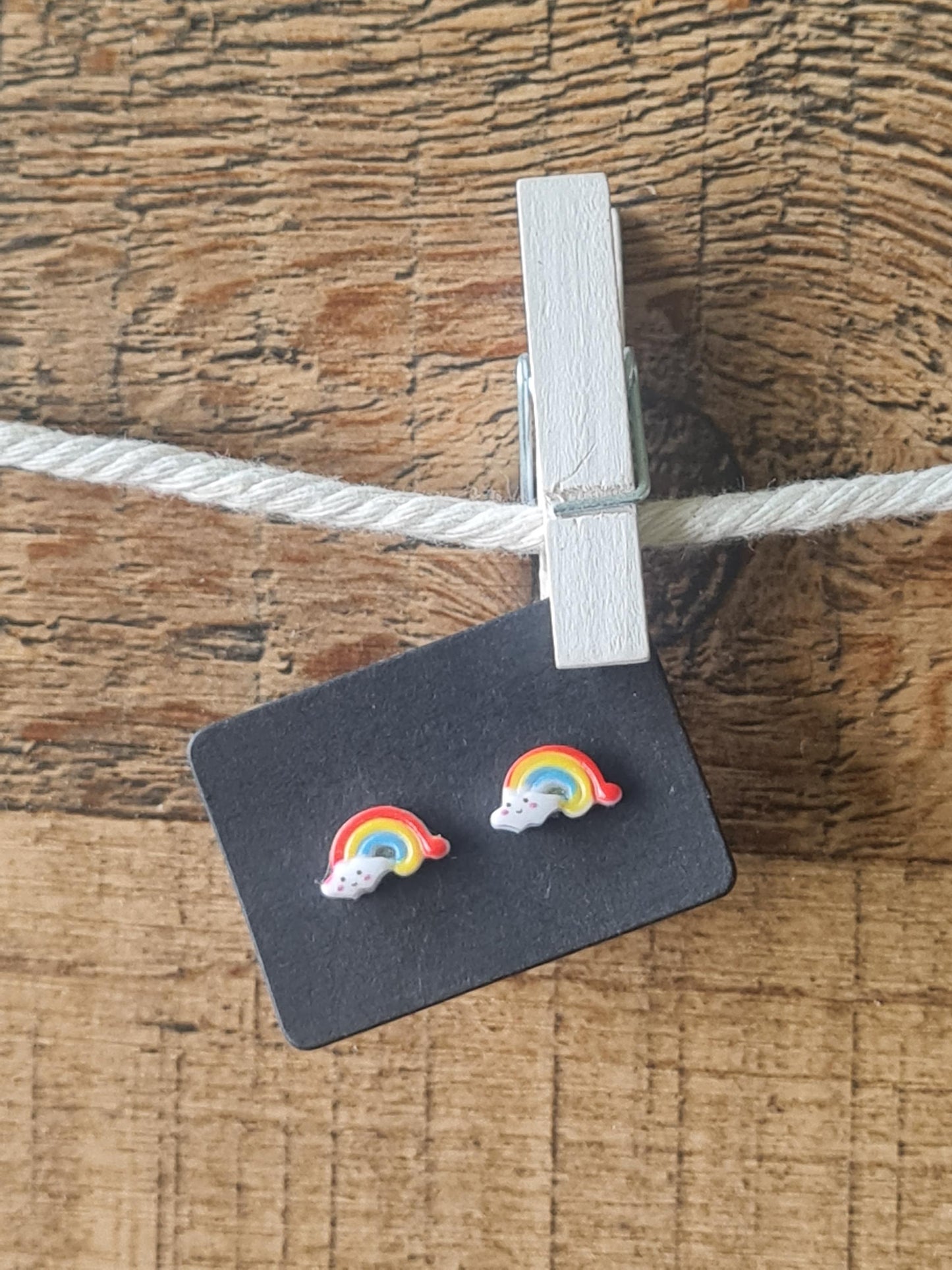 Rainbow Earrings ~ Little Girl Earrings ~ Healthcare Earrings ~ Post Earrings ~  Somewhere Over The Rainbow Earrings ~ Fun Earrings