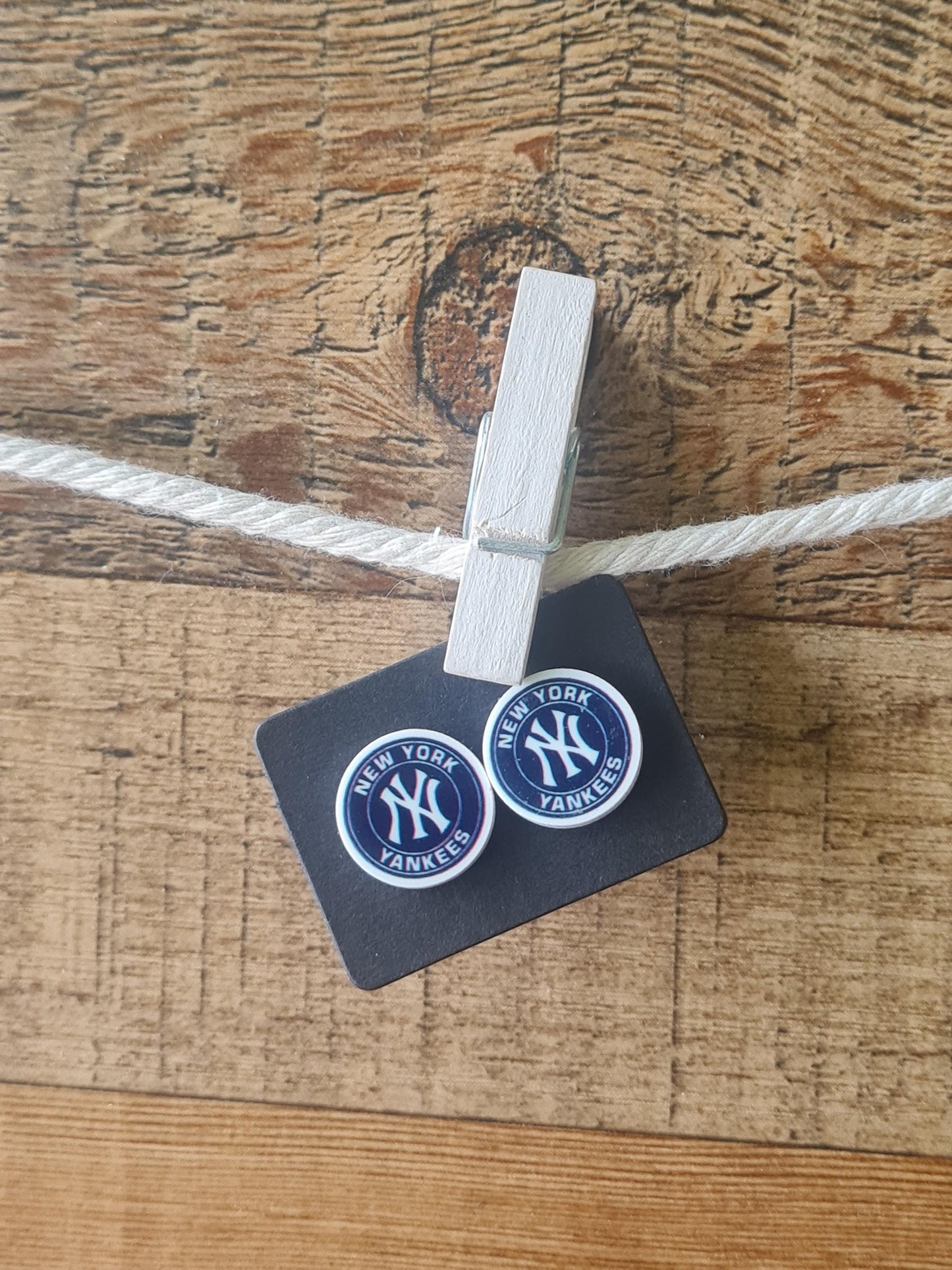 Yankees Baseball Earrings ~ New York Yankees Earrings ~ Baseball Earrings ~ Post Earrings ~ NYY Earrings ~ Post Earrings ~ Baseball Fan