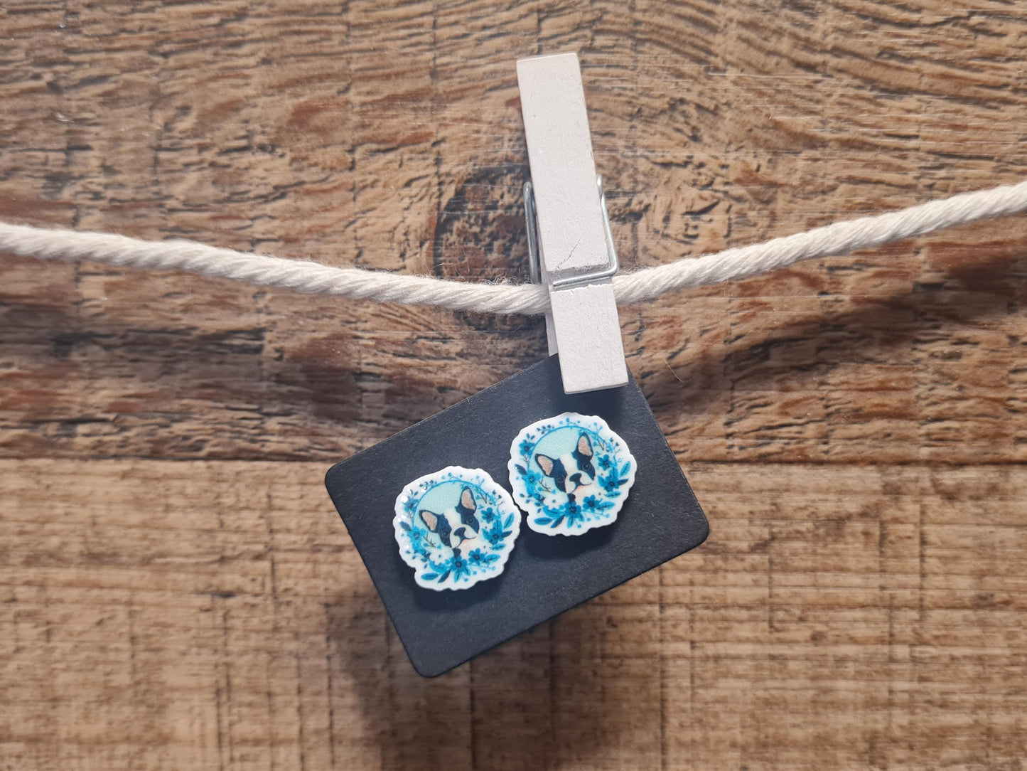 Boston Terrier Earrings ~ Terrier Earrings ~ Post Earrings ~ Dog Lover Earrings ~ Boston Terrier ~ Fun Dog Earrings ~ Dog Earrings