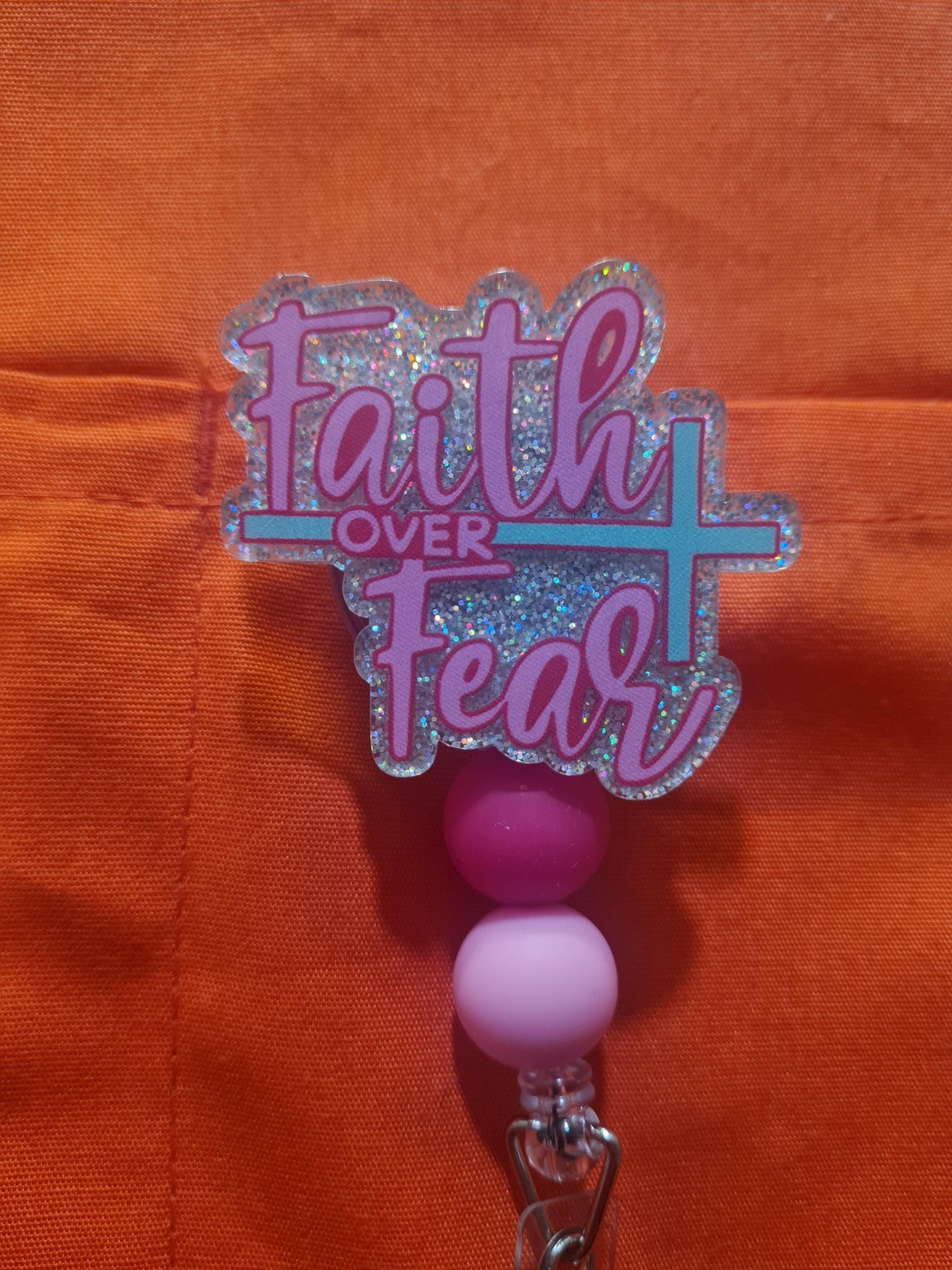 Faith Over Fear Badge Reel ~ Health Care Badge Reel ~ Medical Badge Reel ~ Faith Badge Reel  ~ Religious Badge ~ Christian Badge Reel