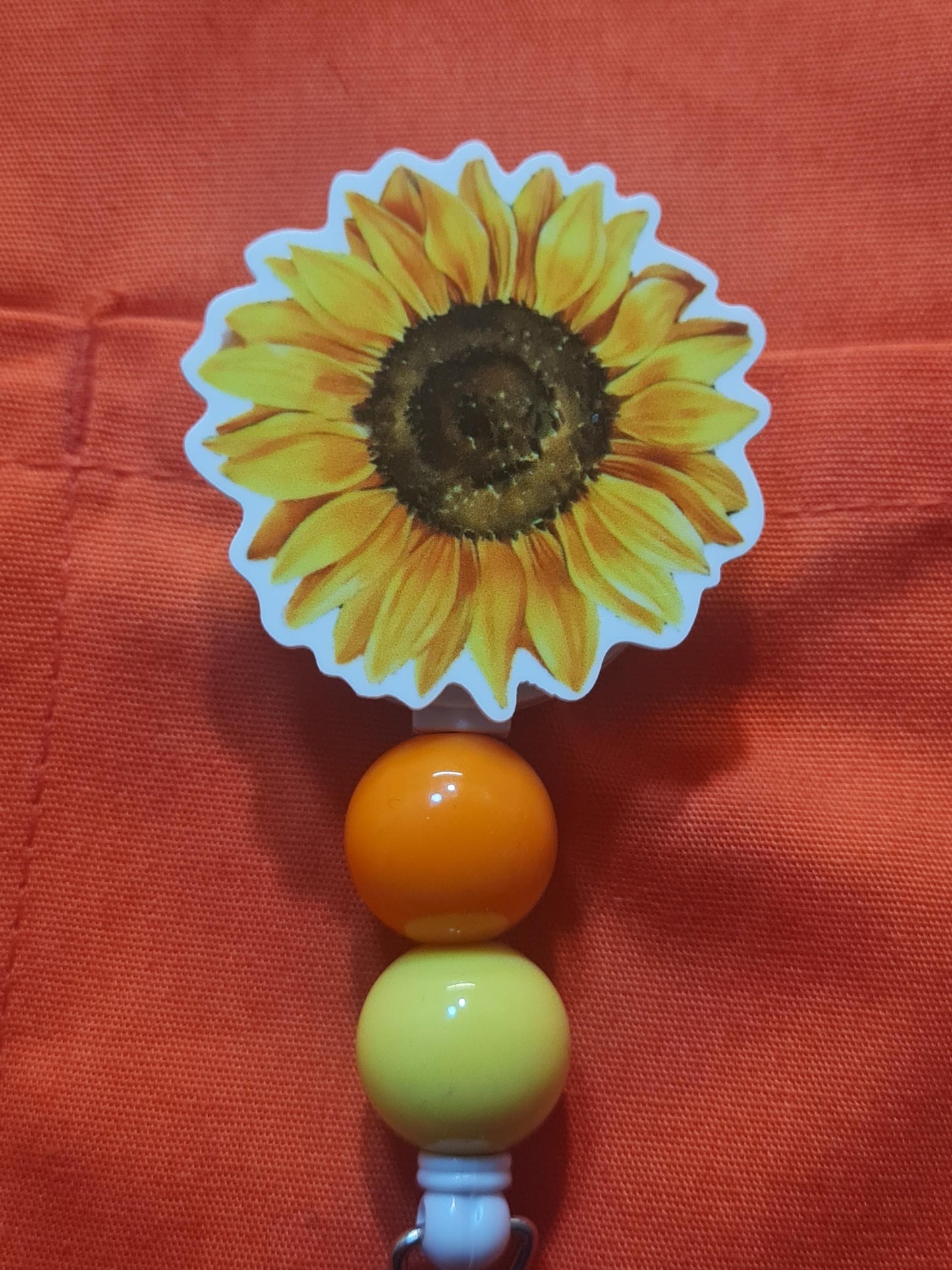 Sunflower Badge Reel ~ ID Badge Reel ~Health Care Badge Reel ~ Work Badge~ Medical Badge Reel ~ RN Badge Reel ~ Nurse Badge Reel ~ Sunflower