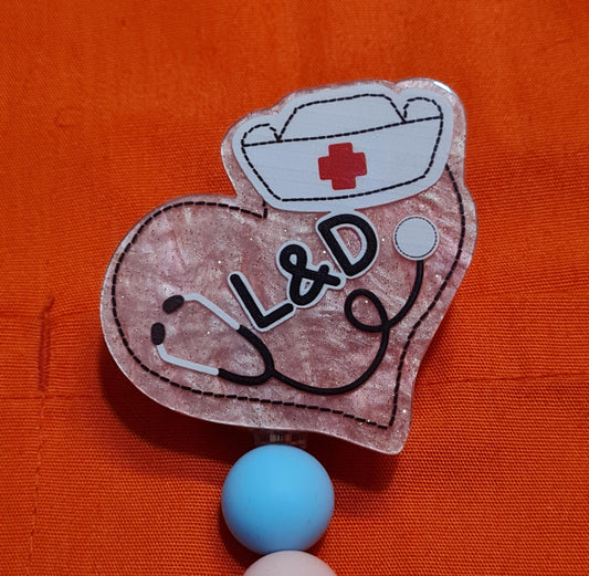 L and D Badge Reel ~ Labor & Delivery Badge Reel ~ Health Care Badge Reel ~ Medical Badge Reel~ Nurse Badge Reel ~ OBGYN Badge Reel