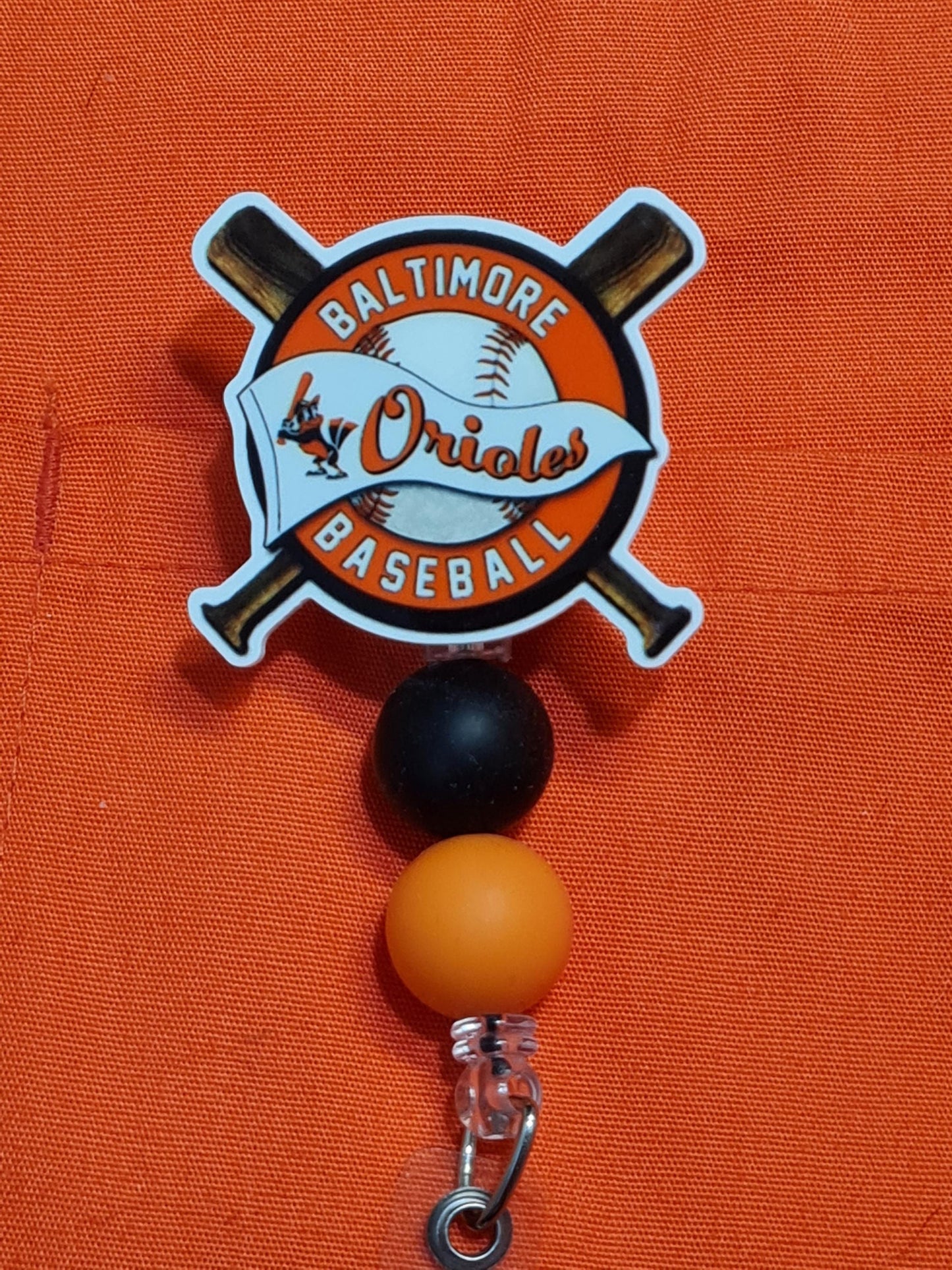 Orioles Badge Reel ~ ID Badge Reel ~ Health Care Badge Reel ~ Medical Badge Reel ~ Baltimore Orioles Badge Reel ~ Orioles Baseball