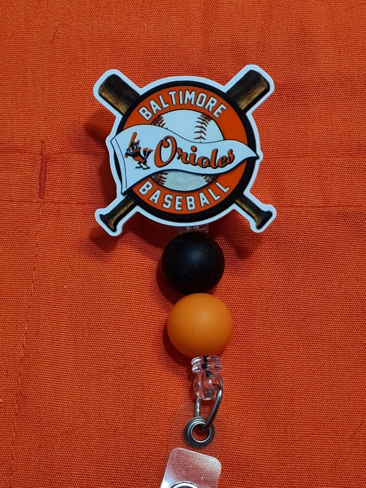 Orioles Badge Reel ~ ID Badge Reel ~ Health Care Badge Reel ~ Medical Badge Reel ~ Baltimore Orioles Badge Reel ~ Orioles Baseball
