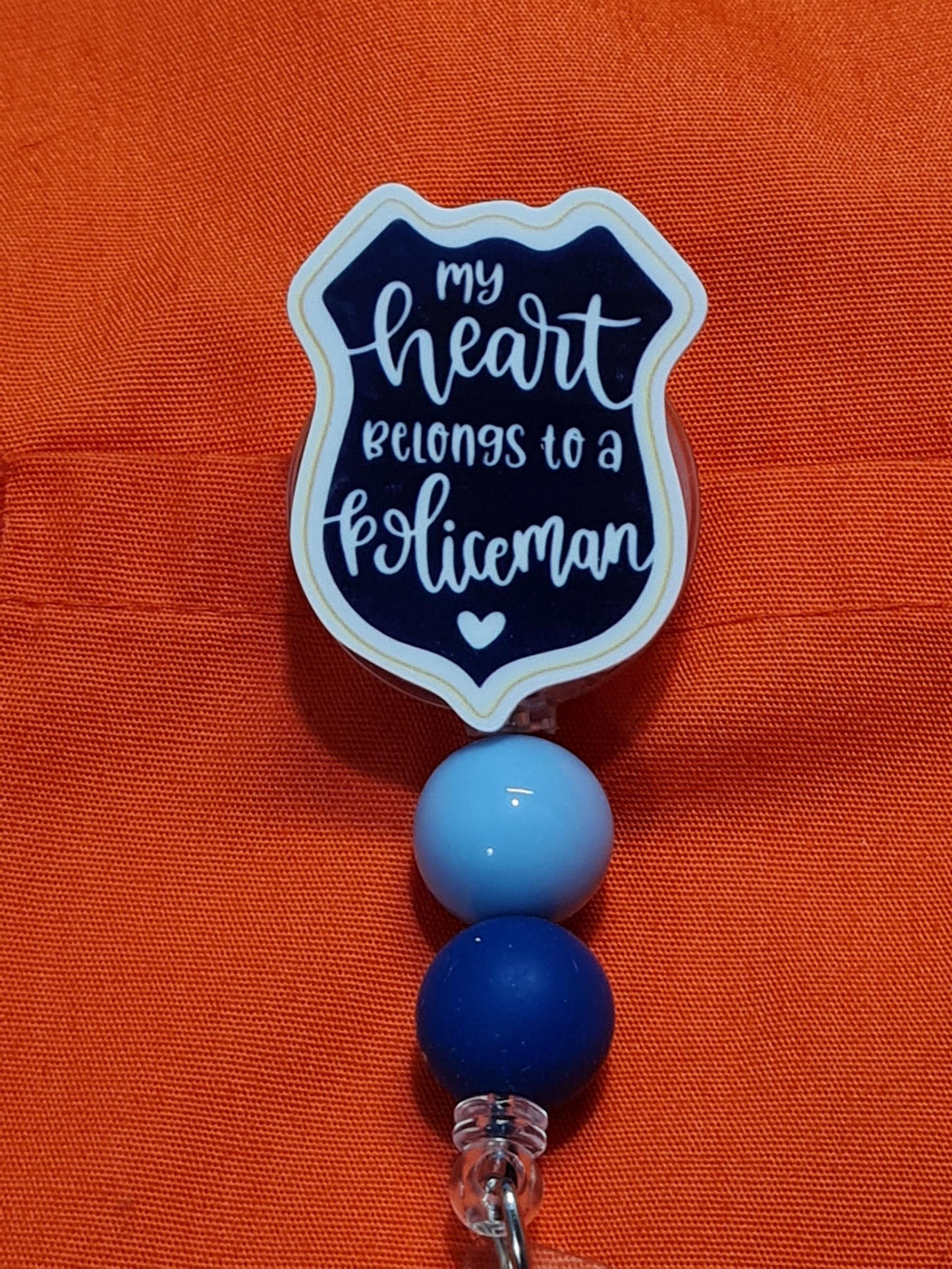 My Heart Belongs to a Policeman Badge Reel ~  Health Care Badge Reel ~ Medical Badge Reel ~ Blue Lives Matter Badge Reel ~ RN Reel ~ Police