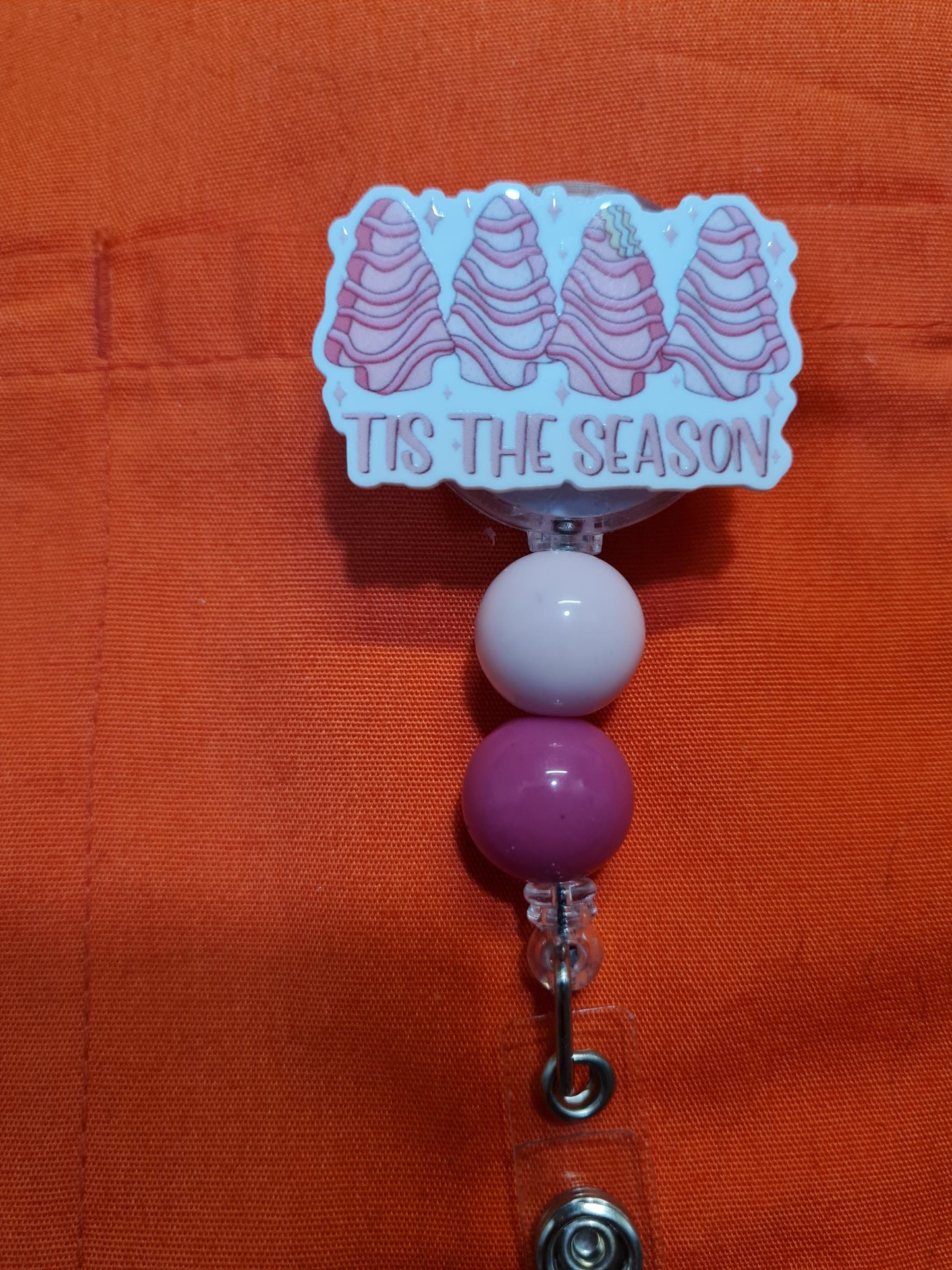 Christmas Tree Snack Cake Badge Reel ~ Health Care Badge Reel ~ Work Badge ~ Medical Badge Reel ~ Tis the Season Badge Reel~ Tree Snack Cake