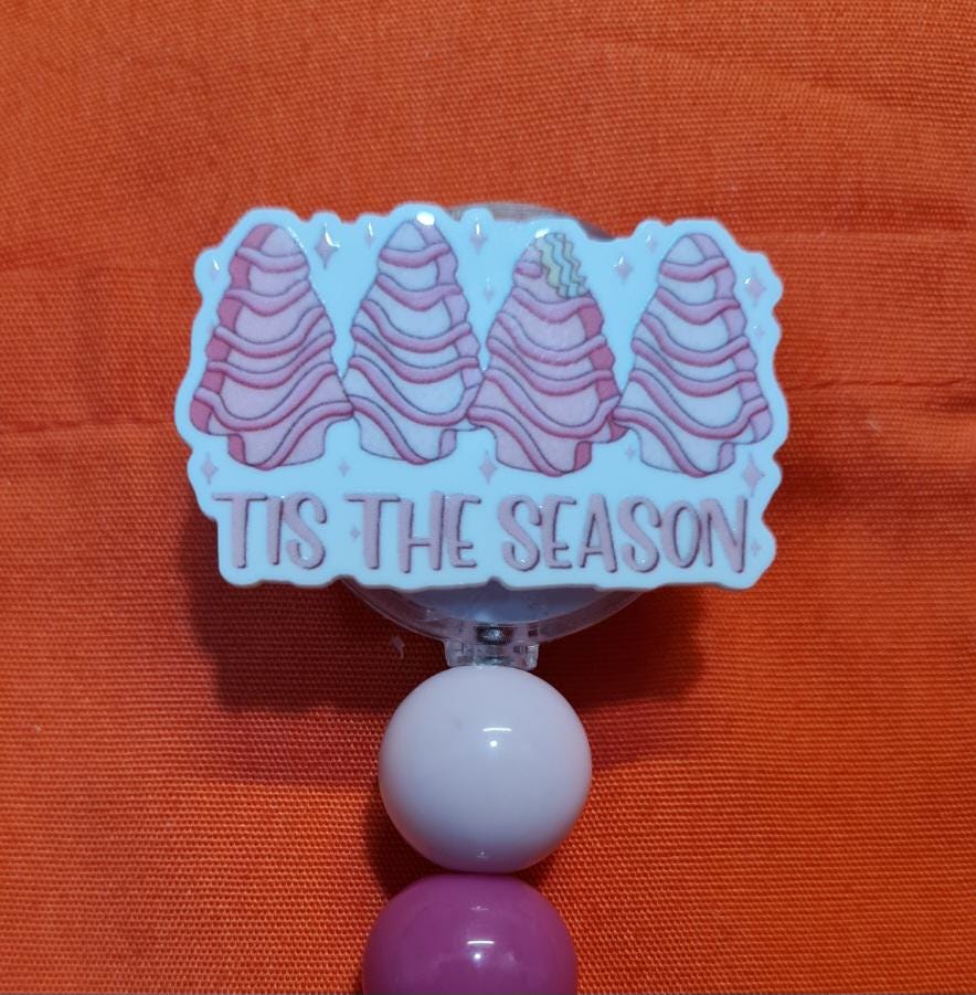 Christmas Tree Snack Cake Badge Reel ~ Health Care Badge Reel ~ Work Badge ~ Medical Badge Reel ~ Tis the Season Badge Reel~ Tree Snack Cake