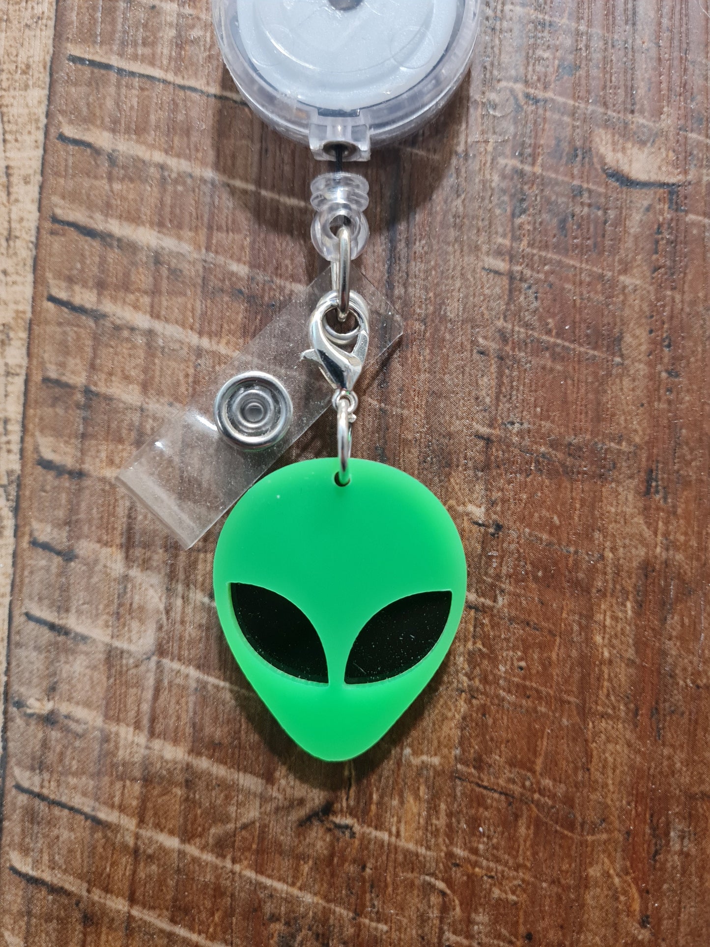 Alien Charm ~ ID Badge Reel Charm ~ Custom Made Charms ~ Badge Buddy ~ Badge Accessories ~ UFO ~ Outer Space ~ Alien ~ Little Green Men