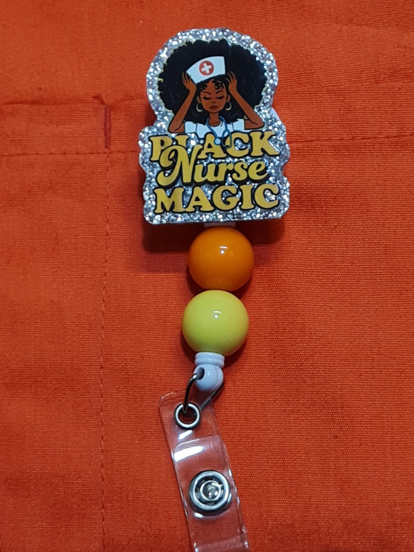 Black Nurse Magic Badge Reel ~ RN Badge Reel ~ Health Care Badge Reel~ Medical Badge Reel ~ Nurse Badge Reel ~ Registered Nurse Reel