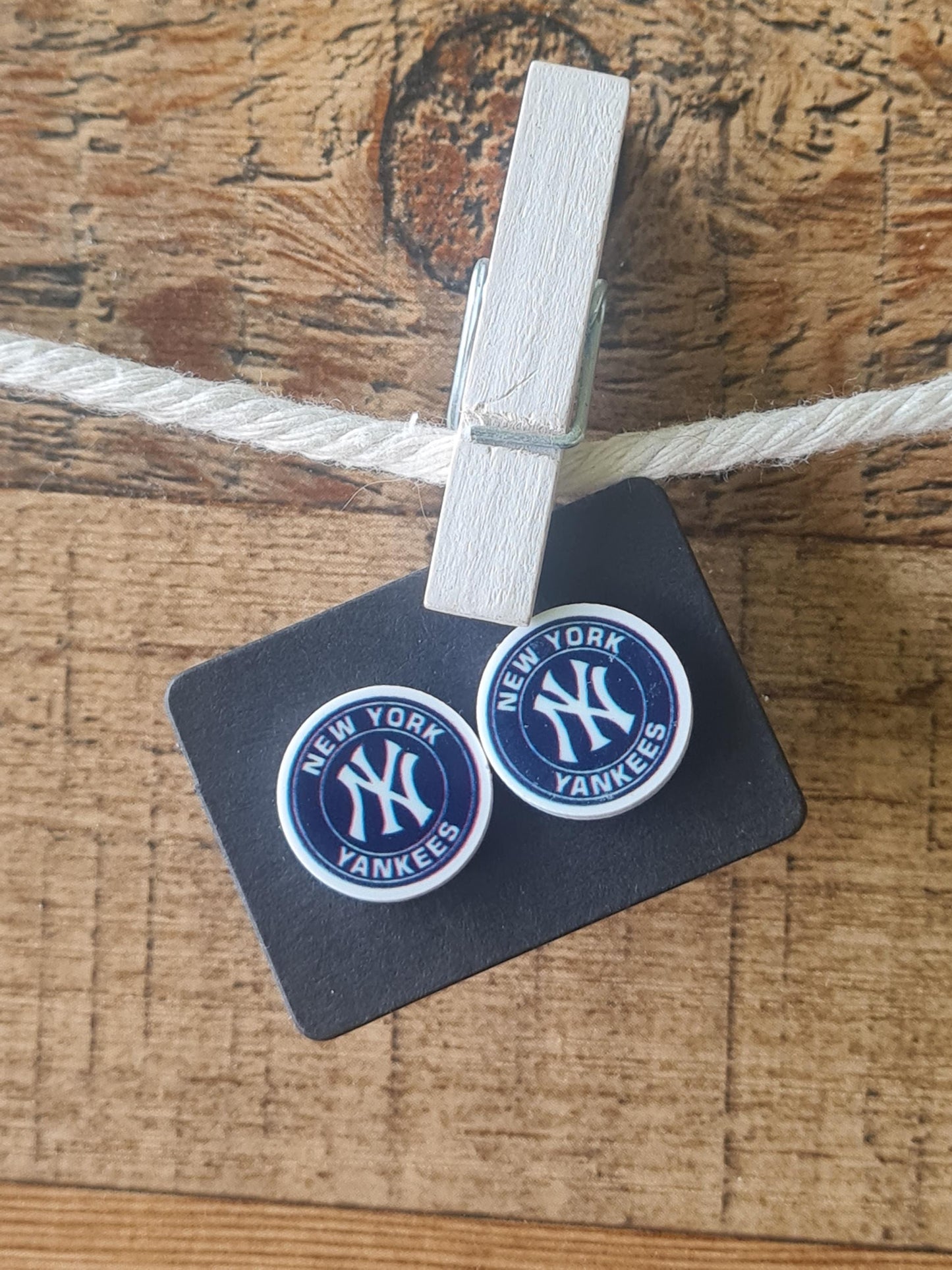 Yankees Baseball Earrings ~ New York Yankees Earrings ~ Baseball Earrings ~ Post Earrings ~ NYY Earrings ~ Post Earrings ~ Baseball Fan