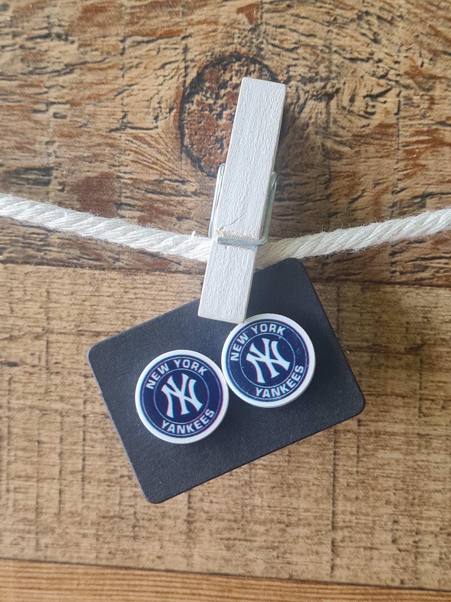 Yankees Baseball Earrings ~ New York Yankees Earrings ~ Baseball Earrings ~ Post Earrings ~ NYY Earrings ~ Post Earrings ~ Baseball Fan