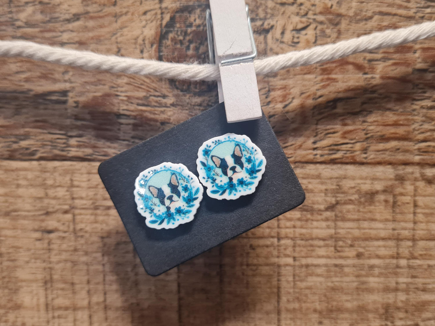 Boston Terrier Earrings ~ Terrier Earrings ~ Post Earrings ~ Dog Lover Earrings ~ Boston Terrier ~ Fun Dog Earrings ~ Dog Earrings