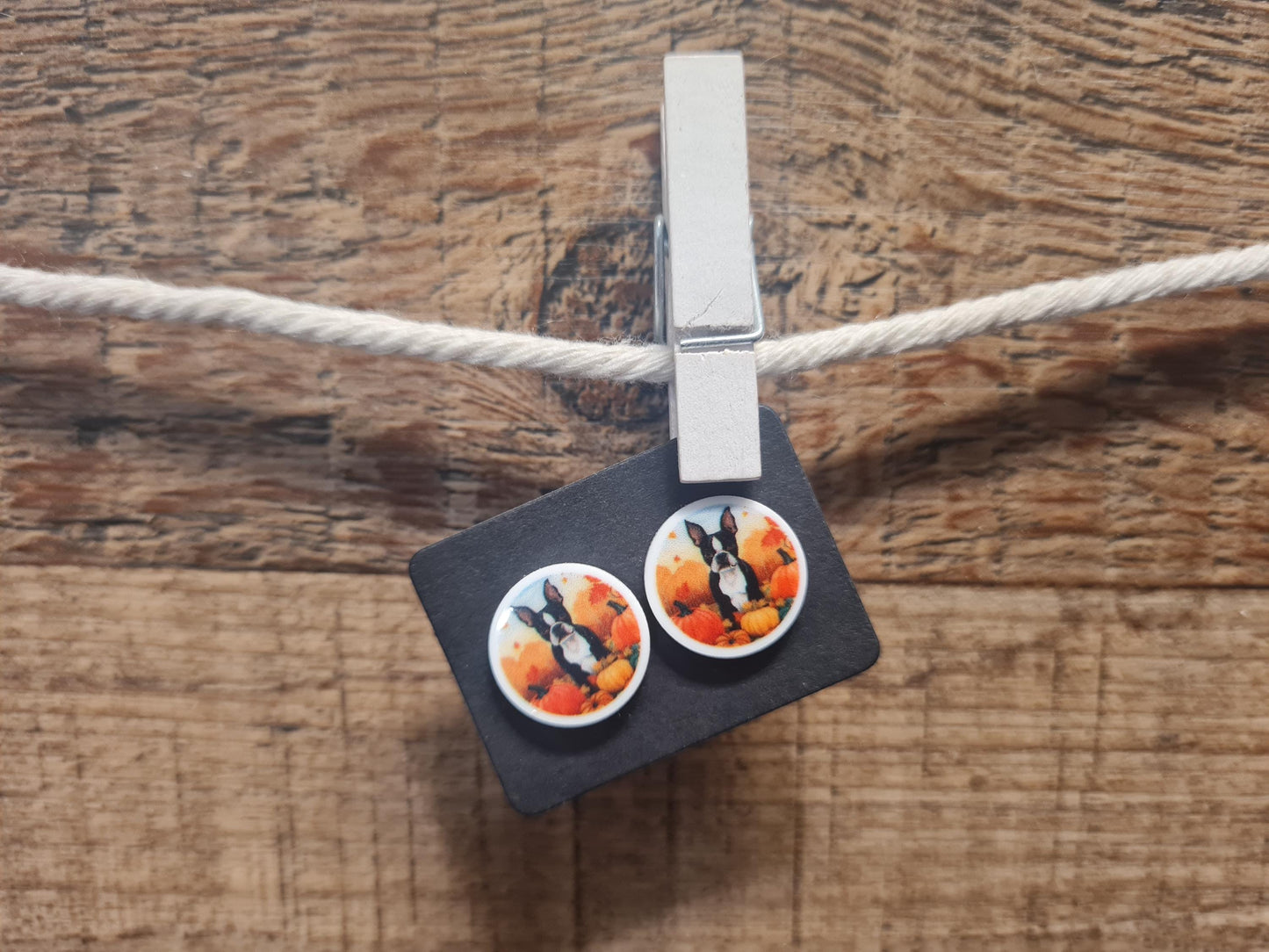 Boston Terrier Earrings ~ Terrier Earrings ~ Post Earrings ~ Dog Lover Earrings ~ Boston Terrier ~ Fun Dog Earrings ~ Dog Earrings