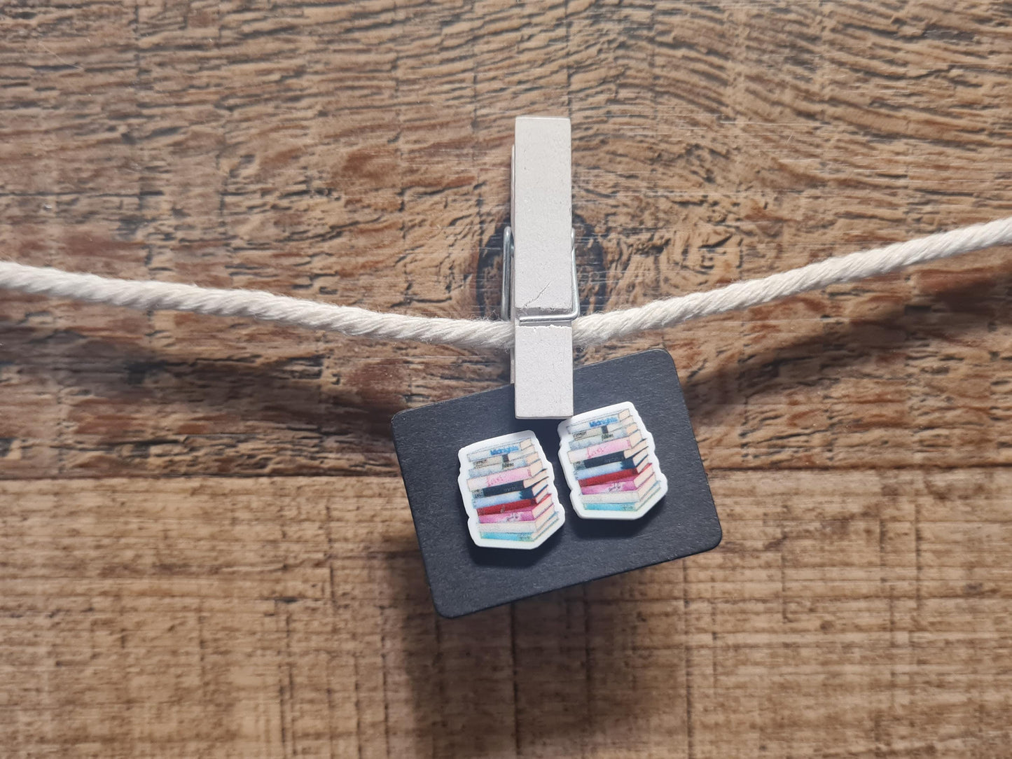 Librarian Earrings ~ Book Lover Earrings ~ Healthcare Earrings ~ Post Earrings ~  Book Club Earrings ~ Fun Earrings ~ Stacked Books Earrings