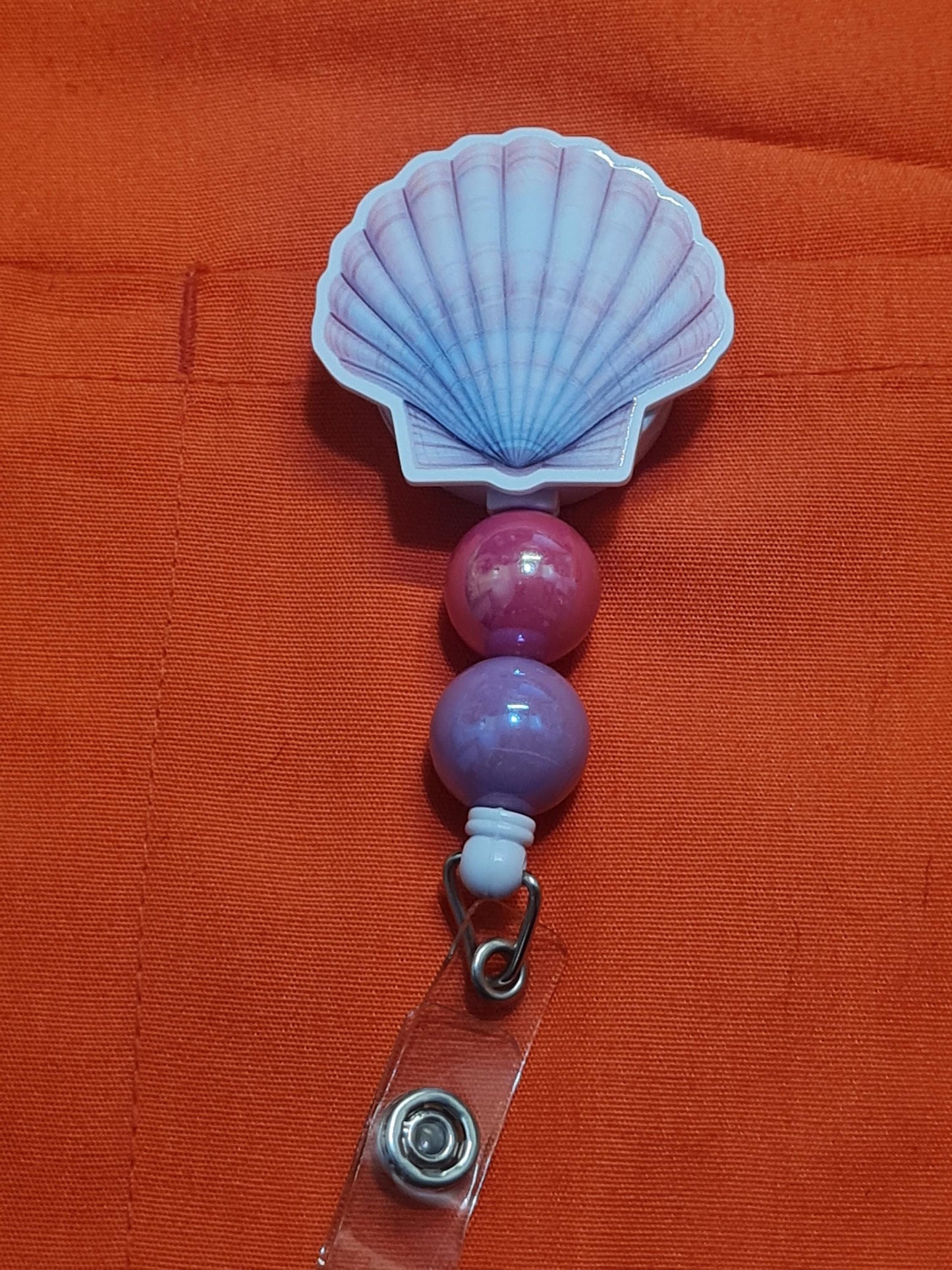 Seashell Badge Reel ~ RN Badge Reel ~ Health Care Badge Reel~ Medical Badge Reel ~ Nurse Badge Reel ~ Beach Lover Badge Reel ~ Shell Reel