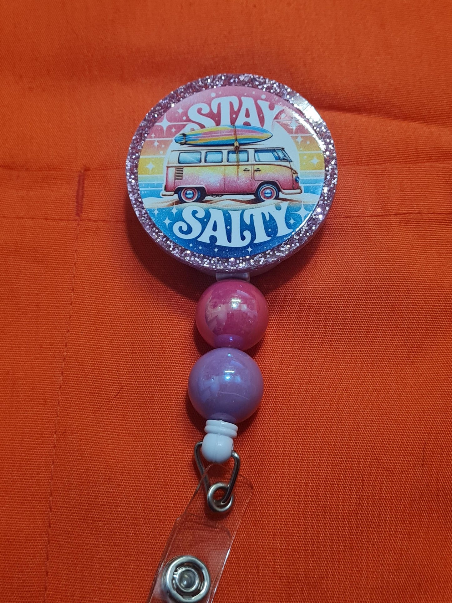 Stay Salty Badge Reel ~ RN Badge Reel ~ Health Care Badge Reel~ Medical Badge Reel ~ Nurse Badge Reel ~ Beach Lover Badge Reel ~ Beach Badge