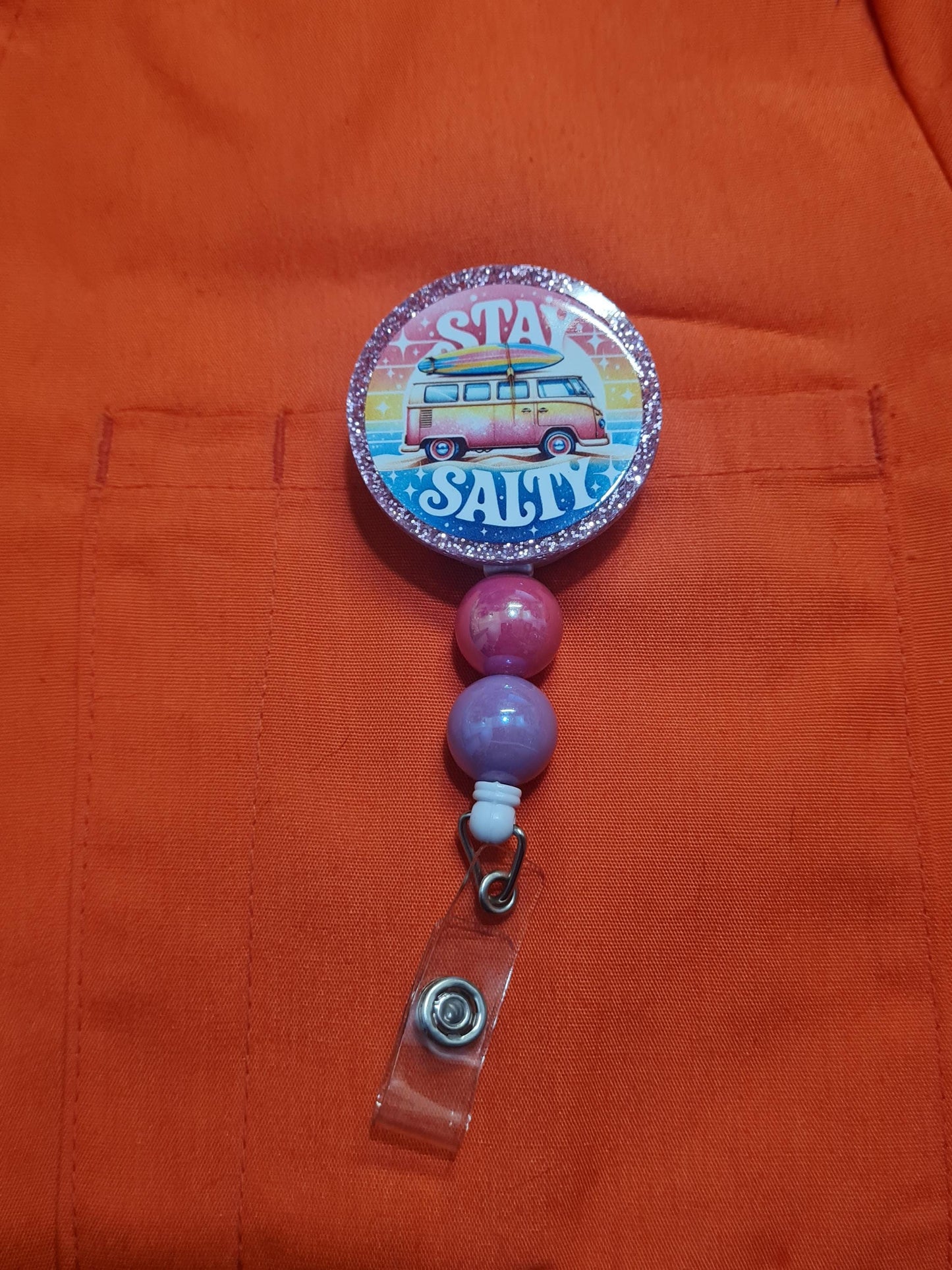 Stay Salty Badge Reel ~ RN Badge Reel ~ Health Care Badge Reel~ Medical Badge Reel ~ Nurse Badge Reel ~ Beach Lover Badge Reel ~ Beach Badge