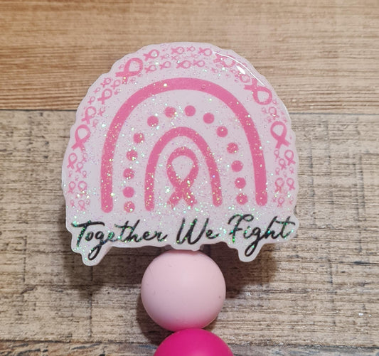Breast Cancer Awareness Badge Reel ~ ID Badge Reel ~ Cancer Awareness Badge Reel ~ RT ~ Together We Fight ~ Work Badge ~ Medical Badge Reel
