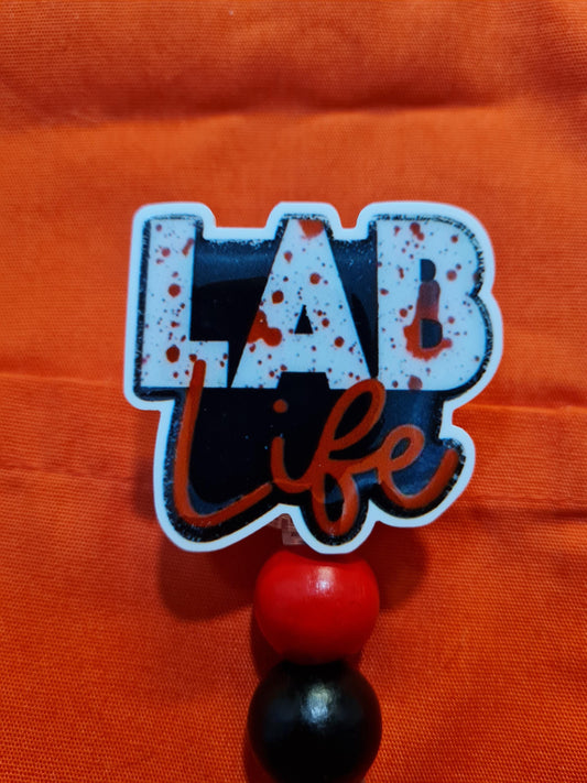 Lab Life Badge Reel ~ ID Badge Reel ~ Health Care Badge Reel ~ Medical Badge Reel~ Lab Rat Badge Reel ~ Blood Splatter Badge Reel