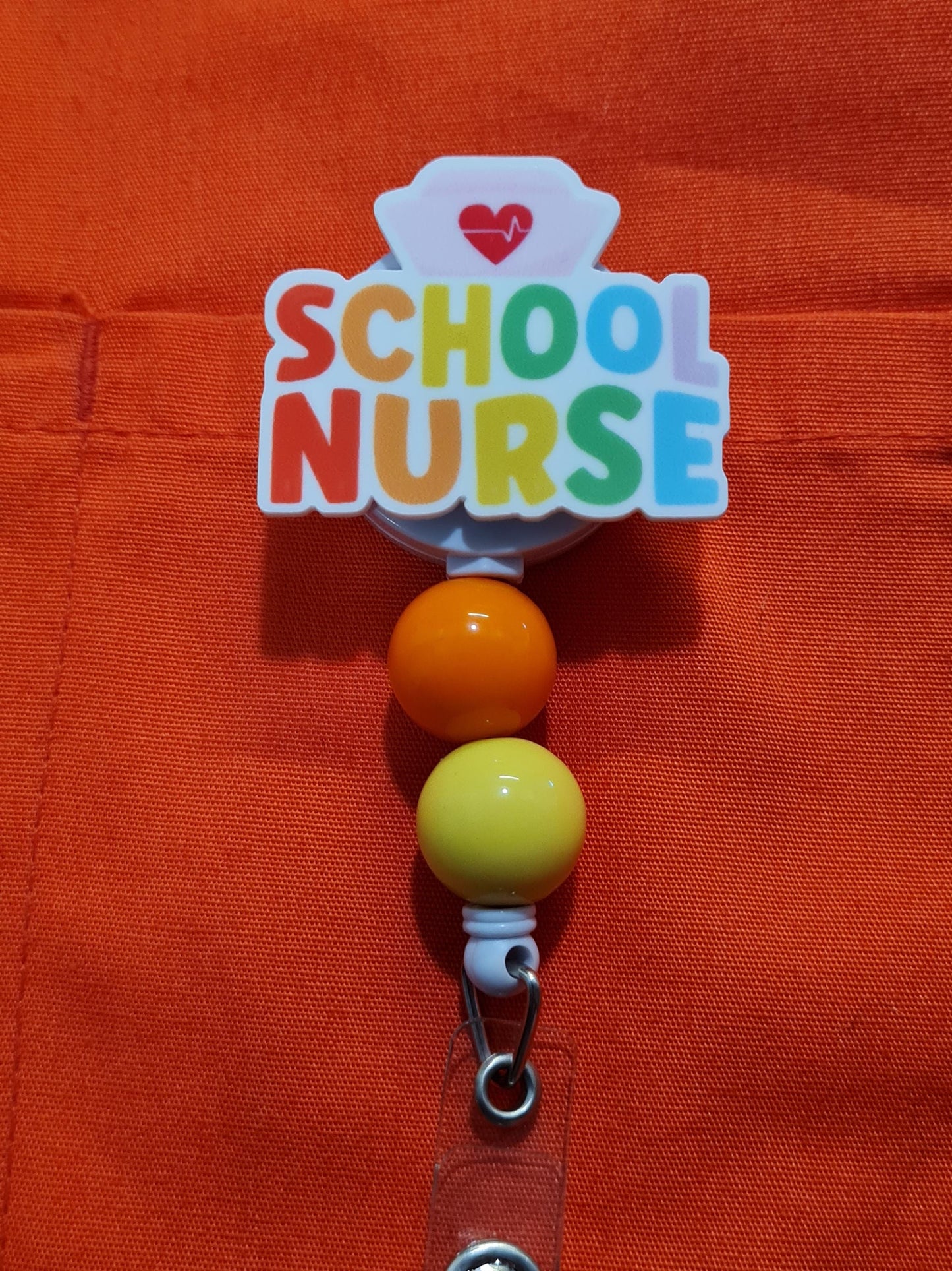 School Nurse Badge Reel ~ RN Badge Reel ~ Health Care Badge Reel~ Medical Badge Reel ~ Nurse Badge Reel ~ School Healthcare Worker