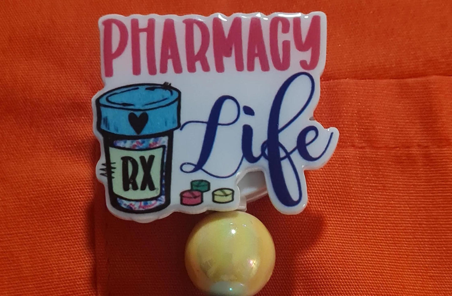 Pharmacy Badge Reel ~ ID Badge Reel ~ Health Care Badge Reel ~ Medical Badge Reel ~ Pharmacy Tech Badge Reel ~ Pharmacist ~ RX Badge Reel