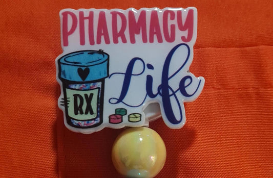 Pharmacy Badge Reel ~ ID Badge Reel ~ Health Care Badge Reel ~ Medical Badge Reel ~ Pharmacy Tech Badge Reel ~ Pharmacist ~ RX Badge Reel