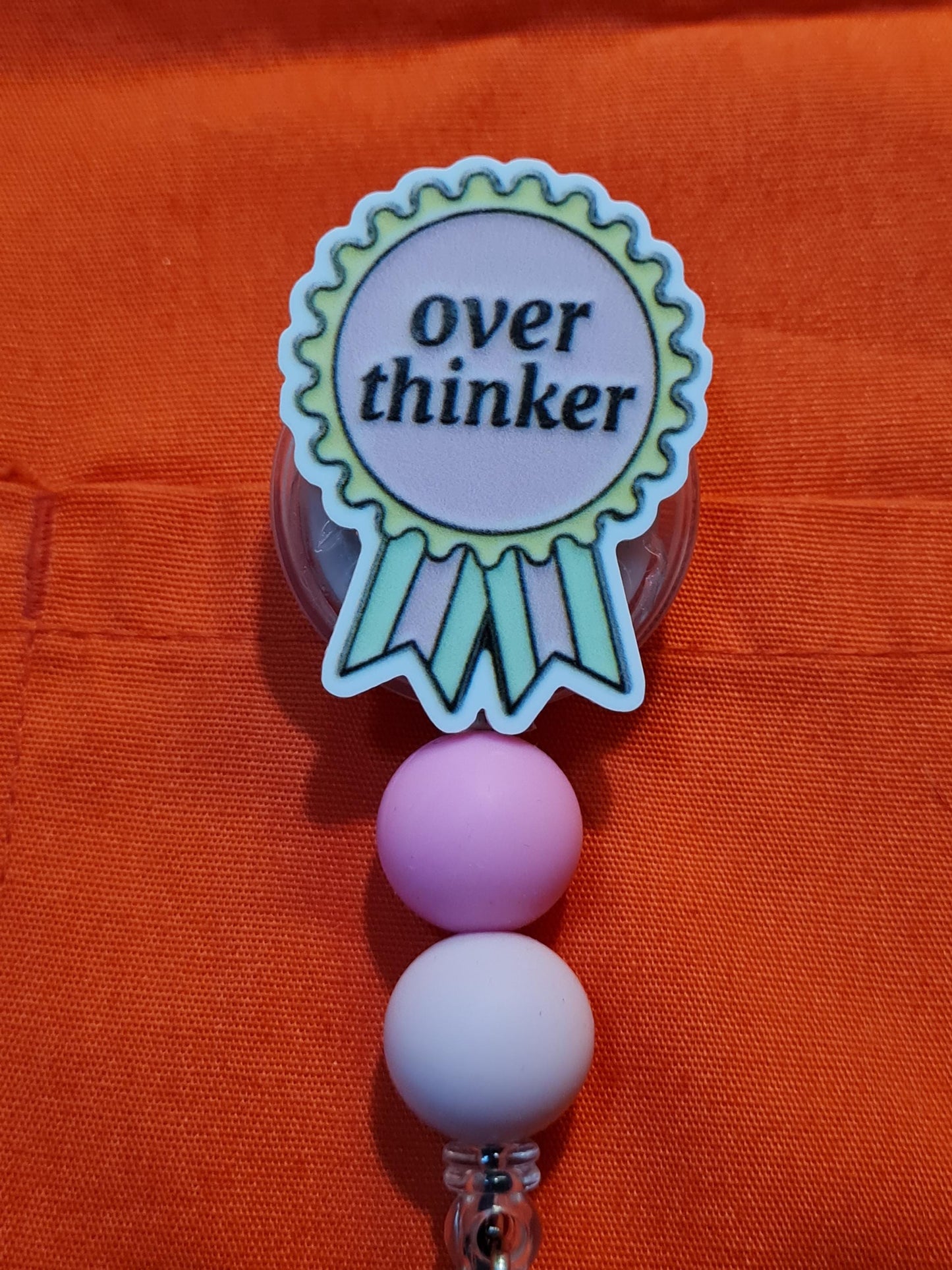 Over Thinker Badge Reel ~ ID Badge Reel ~Health Care Badge Reel ~ Over Think Badge Reel ~ Medical Badge Reel ~ RN Badge Reel ~ Nurse Badge