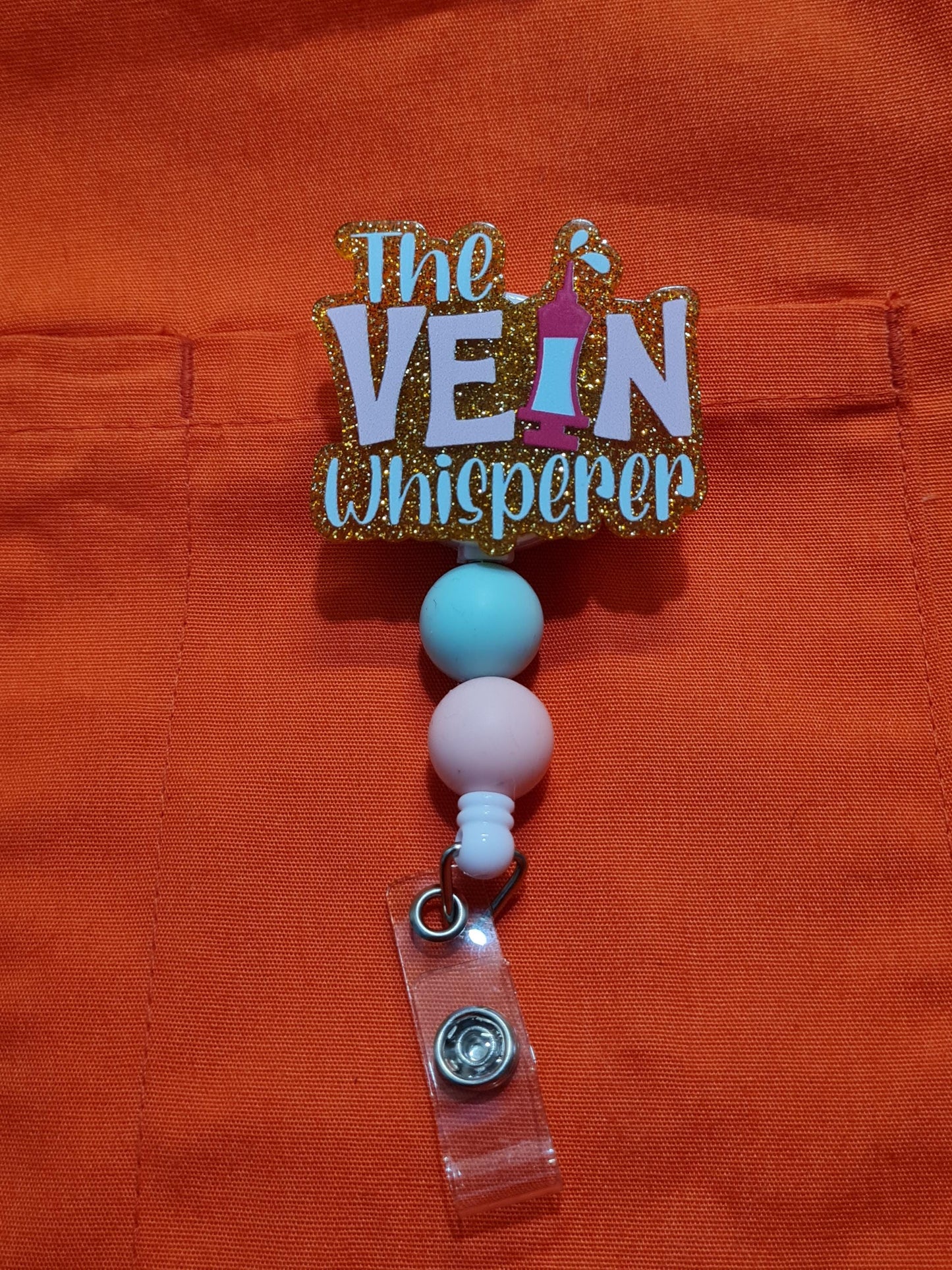 Phlebotomy Badge Reel ~ Vein Whisperer ~ Health Care Badge Reel ~ Medical Badge Reel~ Phlebotomist Badge Reel ~ Phleb Badge Reel