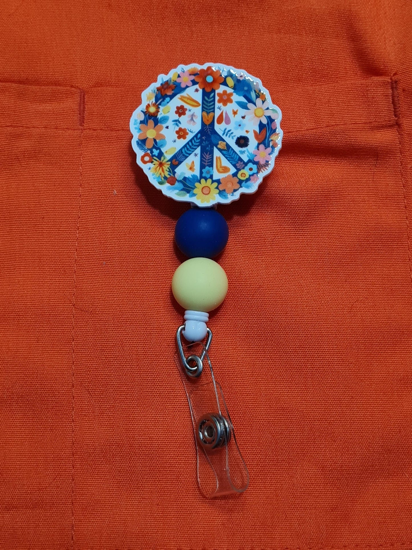 Peace Badge Reel ~ ID Badge Reel ~ Flower Child Badge Reel ~ Peace & Love Badge Reel ~ Work Badge ~ Medical Badge Reel ~ Boho Badge Reel