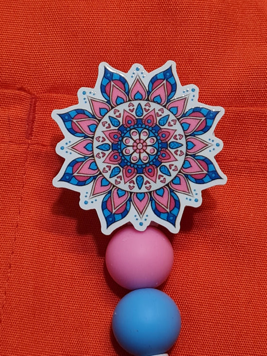 Mandala Badge Reel ~ ID Badge Reel ~ Geometric Badge Reel ~ Meditation Badge Reel ~ Work Badge ~ Medical Badge Reel ~ RN Badge Reel ~ Nurse