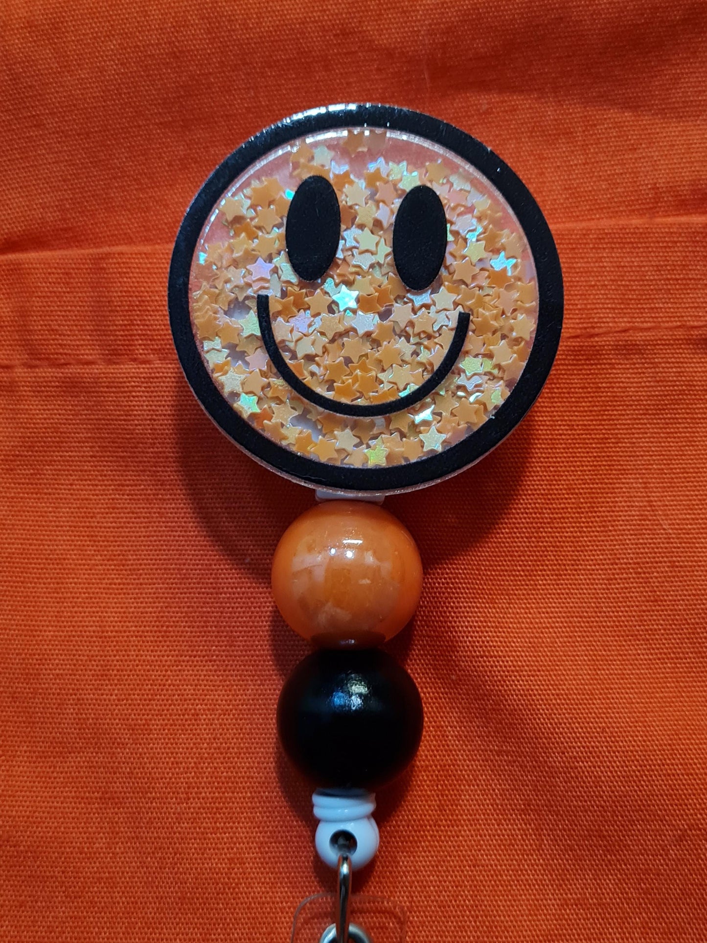 Smiley Face Badge Reel ~ ID Badge Reel ~ Work Badge~ Medical Badge Reel ~ RN Badge Reel ~ Nurse Badge Reel ~ Smiley Face Shaker Badge Reel