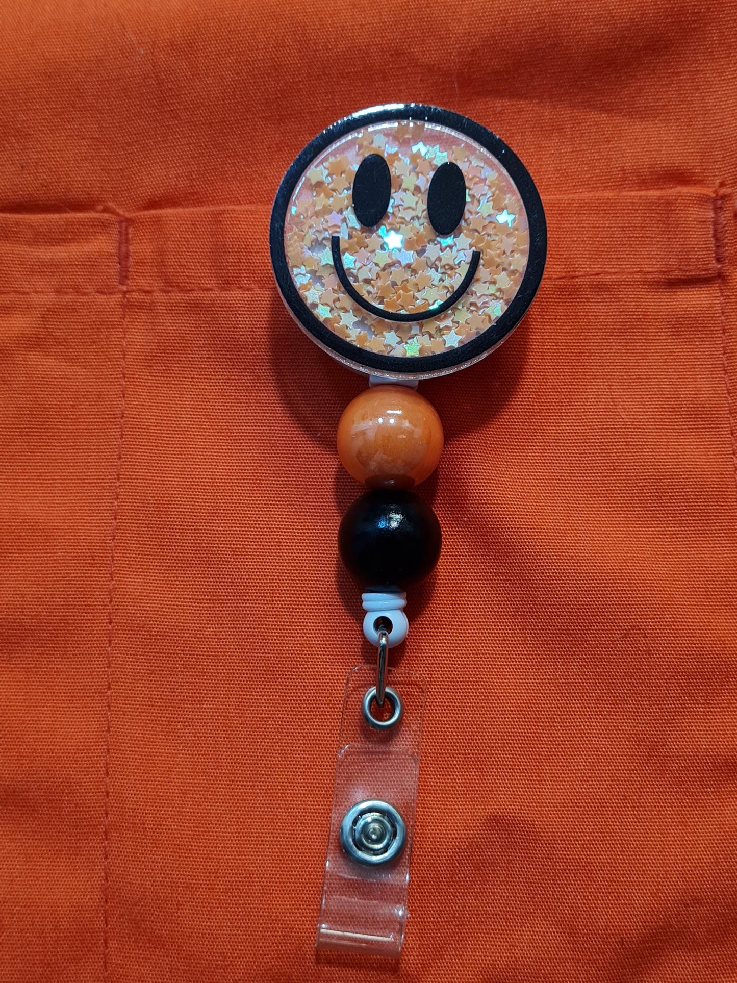 Smiley Face Badge Reel ~ ID Badge Reel ~ Work Badge~ Medical Badge Reel ~ RN Badge Reel ~ Nurse Badge Reel ~ Smiley Face Shaker Badge Reel