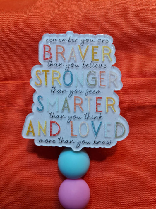 You Are Brave Badge Reel ~ ID Badge Reel ~Health Care Badge Reel ~ Be Strong Badge Reel ~ Medical Badge Reel~ RN Badge~ Nurse Badge Reel