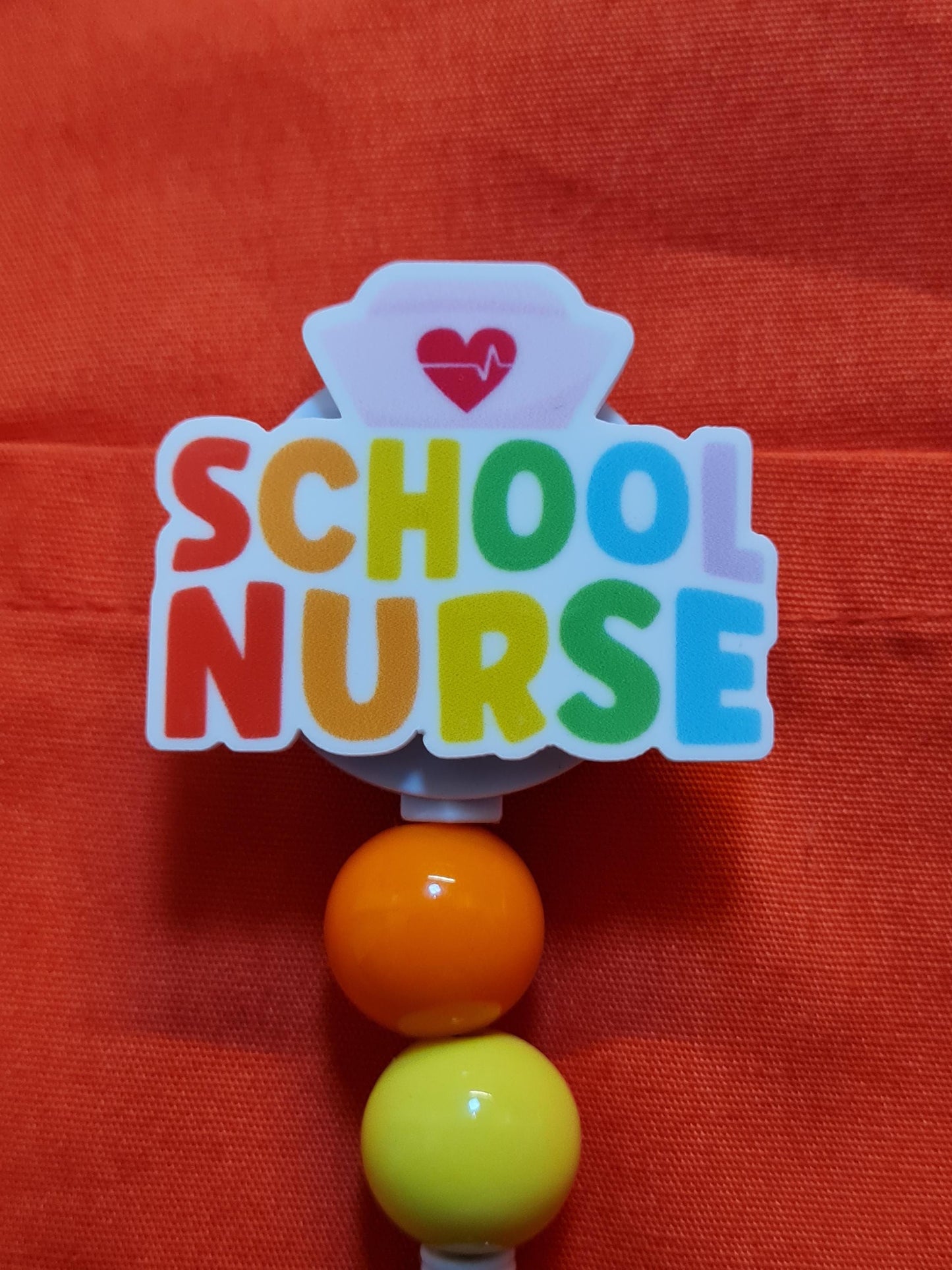 School Nurse Badge Reel ~ RN Badge Reel ~ Health Care Badge Reel~ Medical Badge Reel ~ Nurse Badge Reel ~ School Healthcare Worker