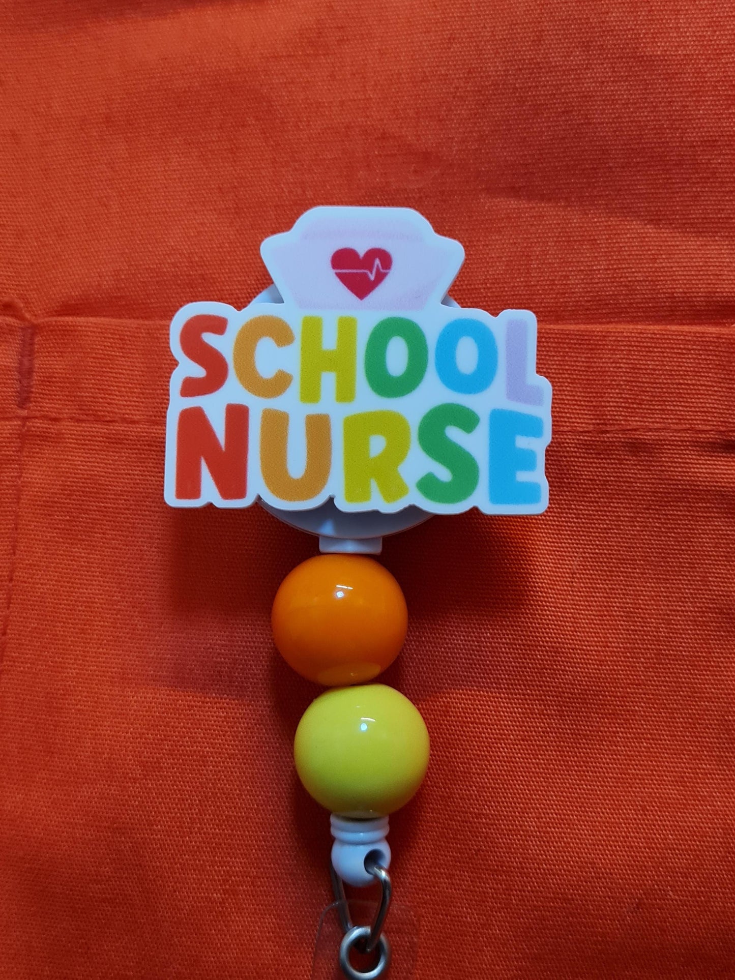 School Nurse Badge Reel ~ RN Badge Reel ~ Health Care Badge Reel~ Medical Badge Reel ~ Nurse Badge Reel ~ School Healthcare Worker
