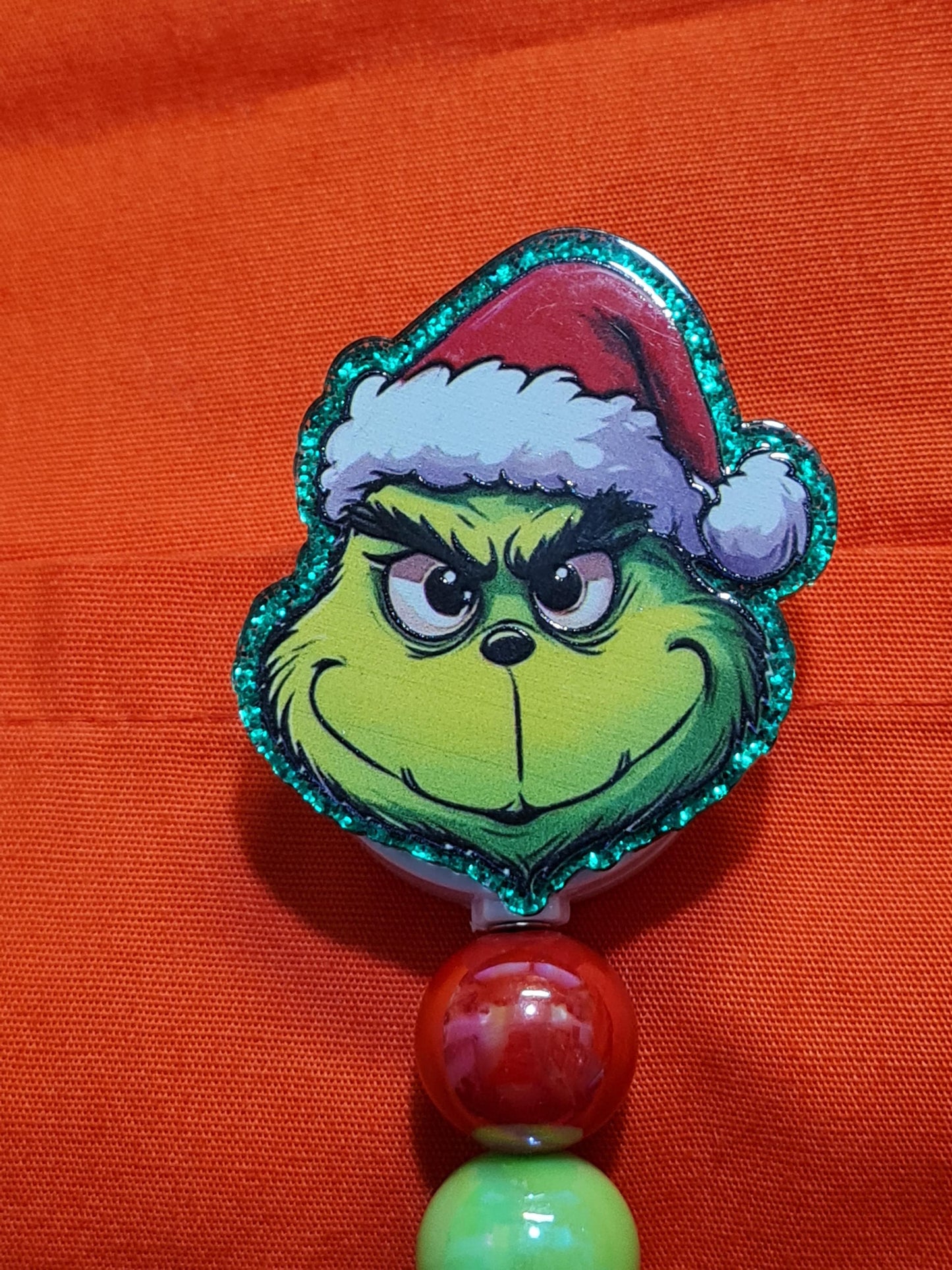 Green Christmas Character Badge Reel ~ Health Care Badge Reel ~  Medical Badge Reel ~ Christmas Badge Reel ~ Stole Christmas Badge Reel
