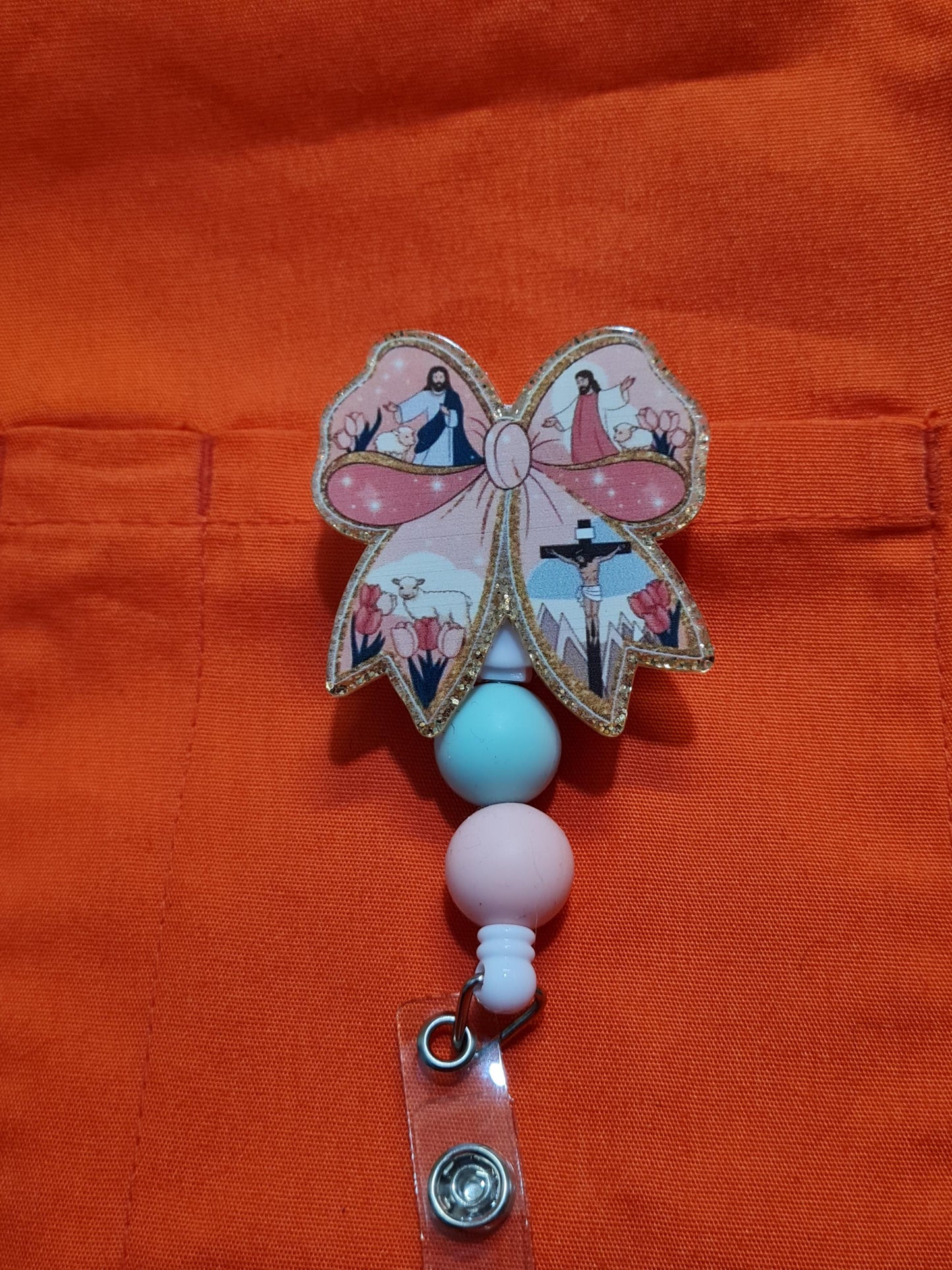 Easter Badge Reel ~ ID Badge Reel~ Catholic Badge Reel~ Religious Badge Reel ~ Nurse Badge Reel ~ Jesus Badge Reel ~ Jesus Christ Badge Reel