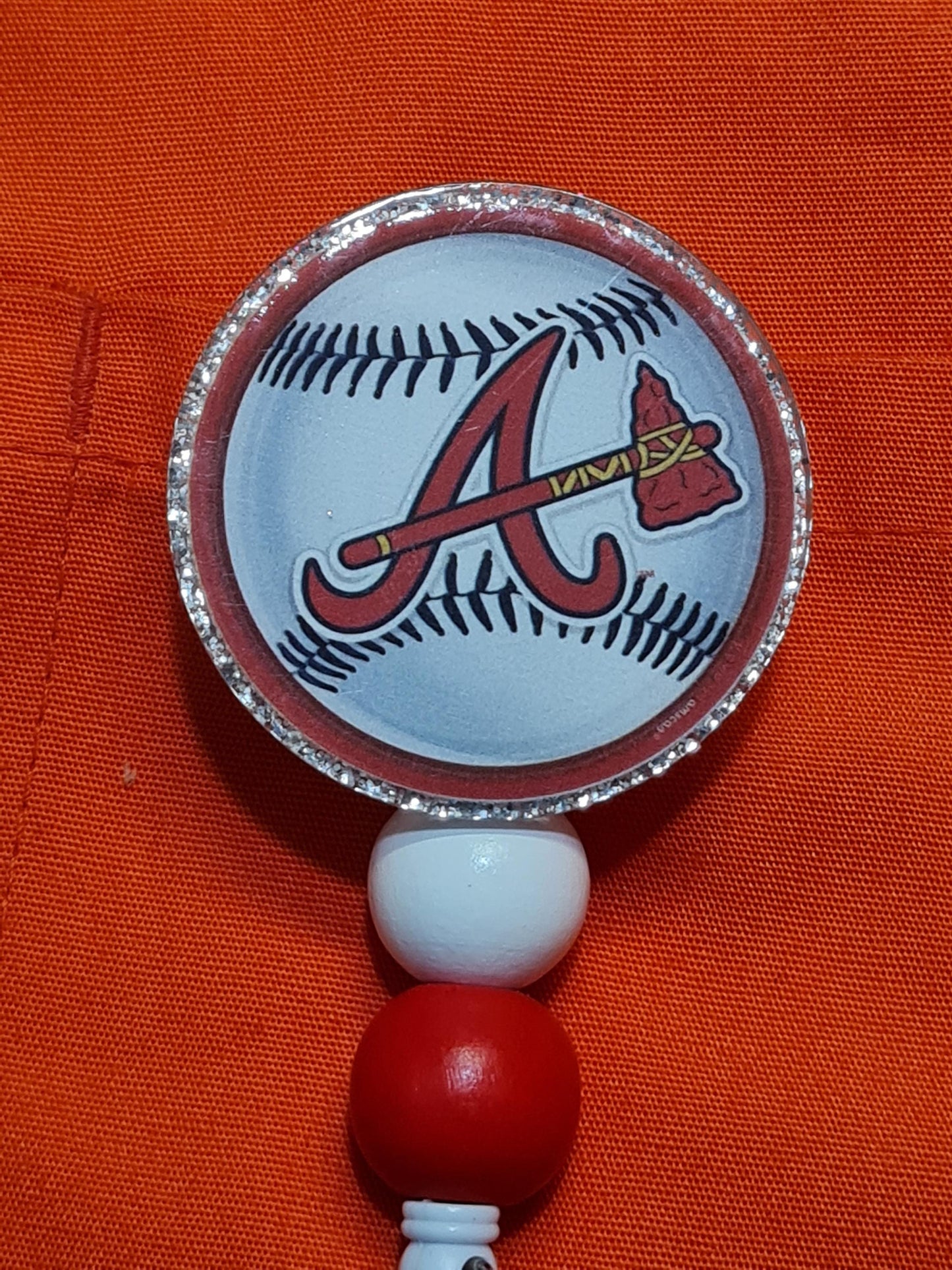 Braves Badge Reel ~ ID Badge Reel ~ Health Care Badge Reel ~ Medical Badge Reel ~ Atlanta Braves Badge Reel ~ Atlanta Baseball Badge Reel