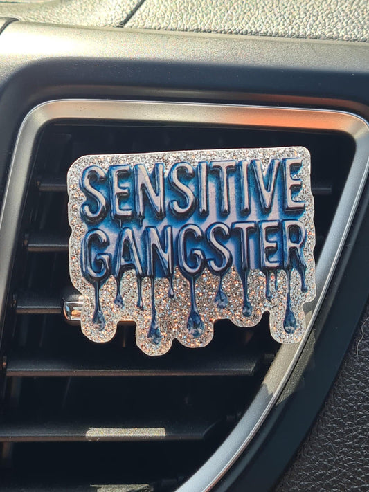 Sensitive Gangster Car Vent Air Freshener - Essential Oil Diffuser Clip ~ Ironic Meme Essential Oil Diffuser for Aesthetic Car Decor