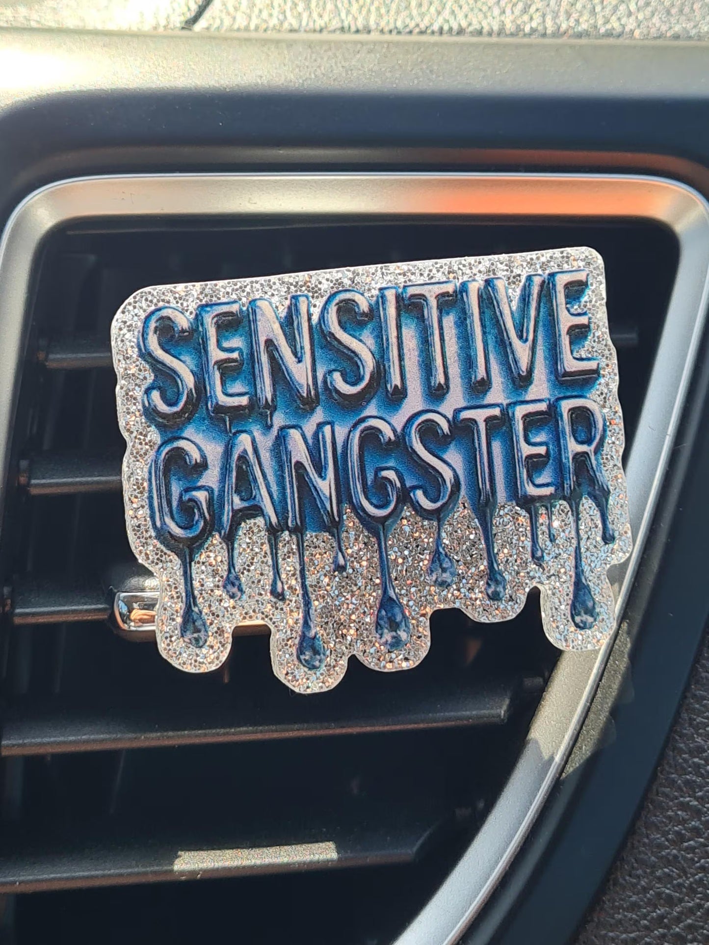 Sensitive Gangster Car Vent Air Freshener - Essential Oil Diffuser Clip ~ Ironic Meme Essential Oil Diffuser for Aesthetic Car Decor