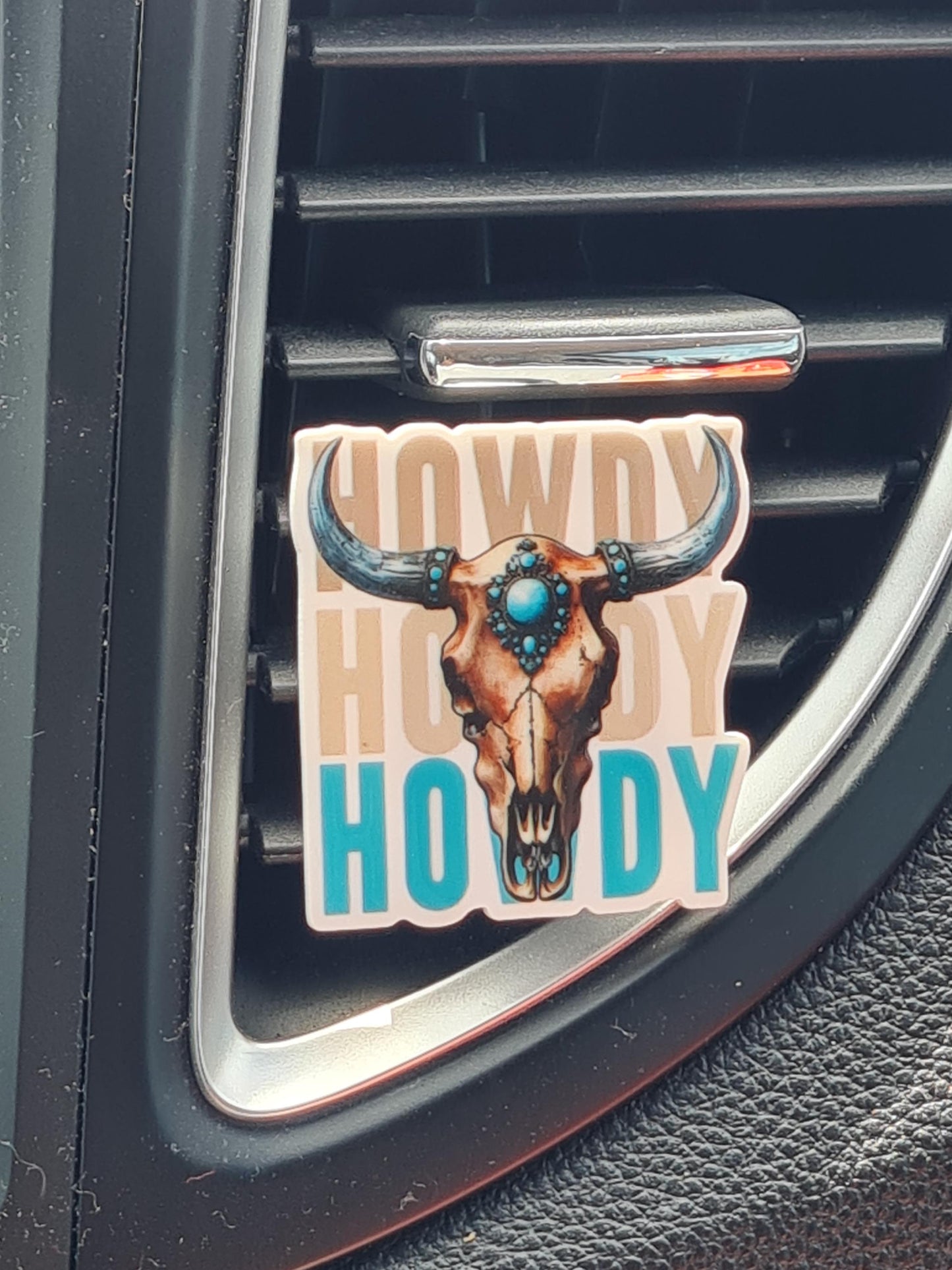 Highland Cow Car Vent Air Freshener - Western Boho Essential Oil Diffuser for Rustic Vehicle Decor