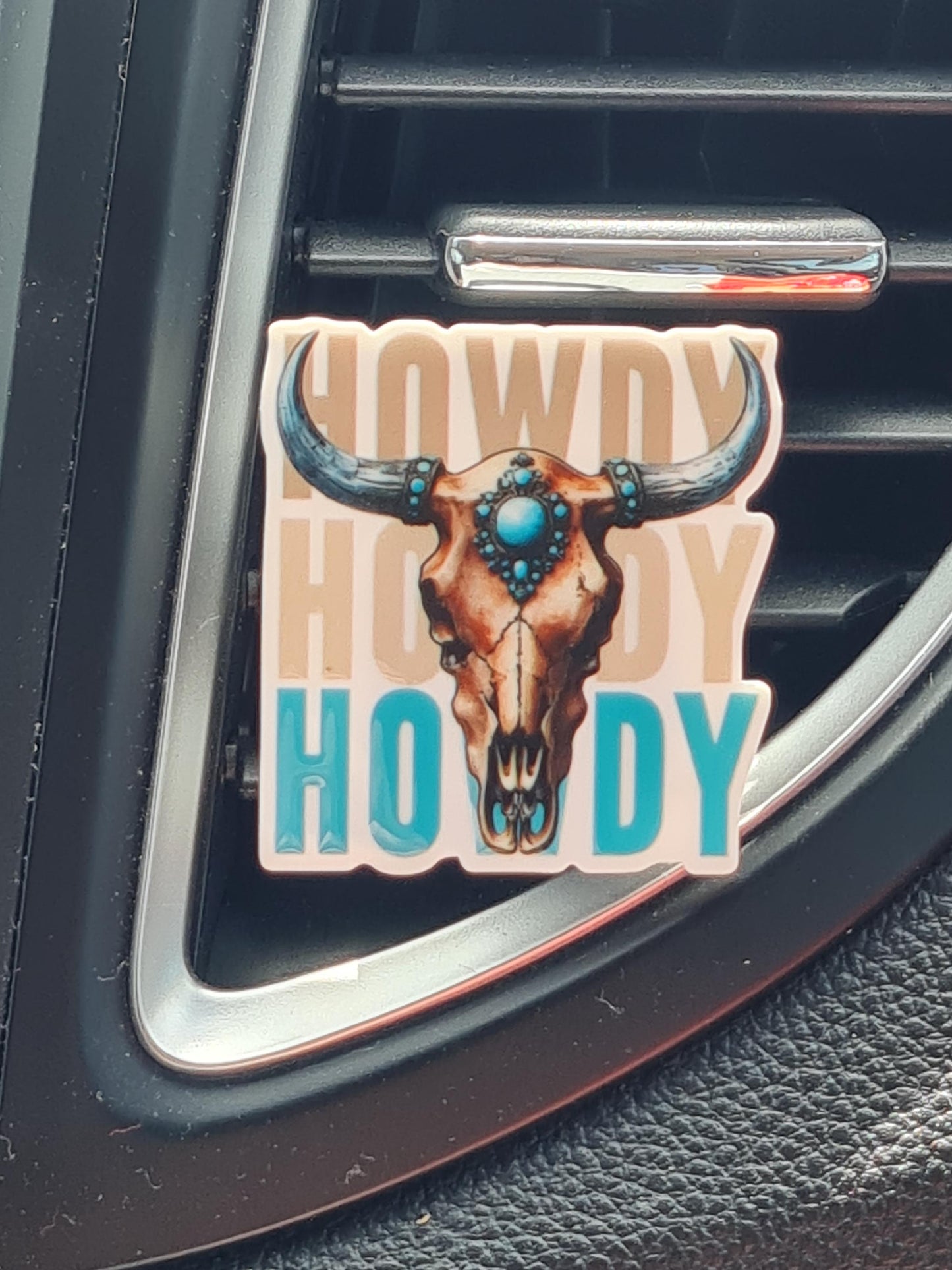 Highland Cow Car Vent Air Freshener - Western Boho Essential Oil Diffuser for Rustic Vehicle Decor